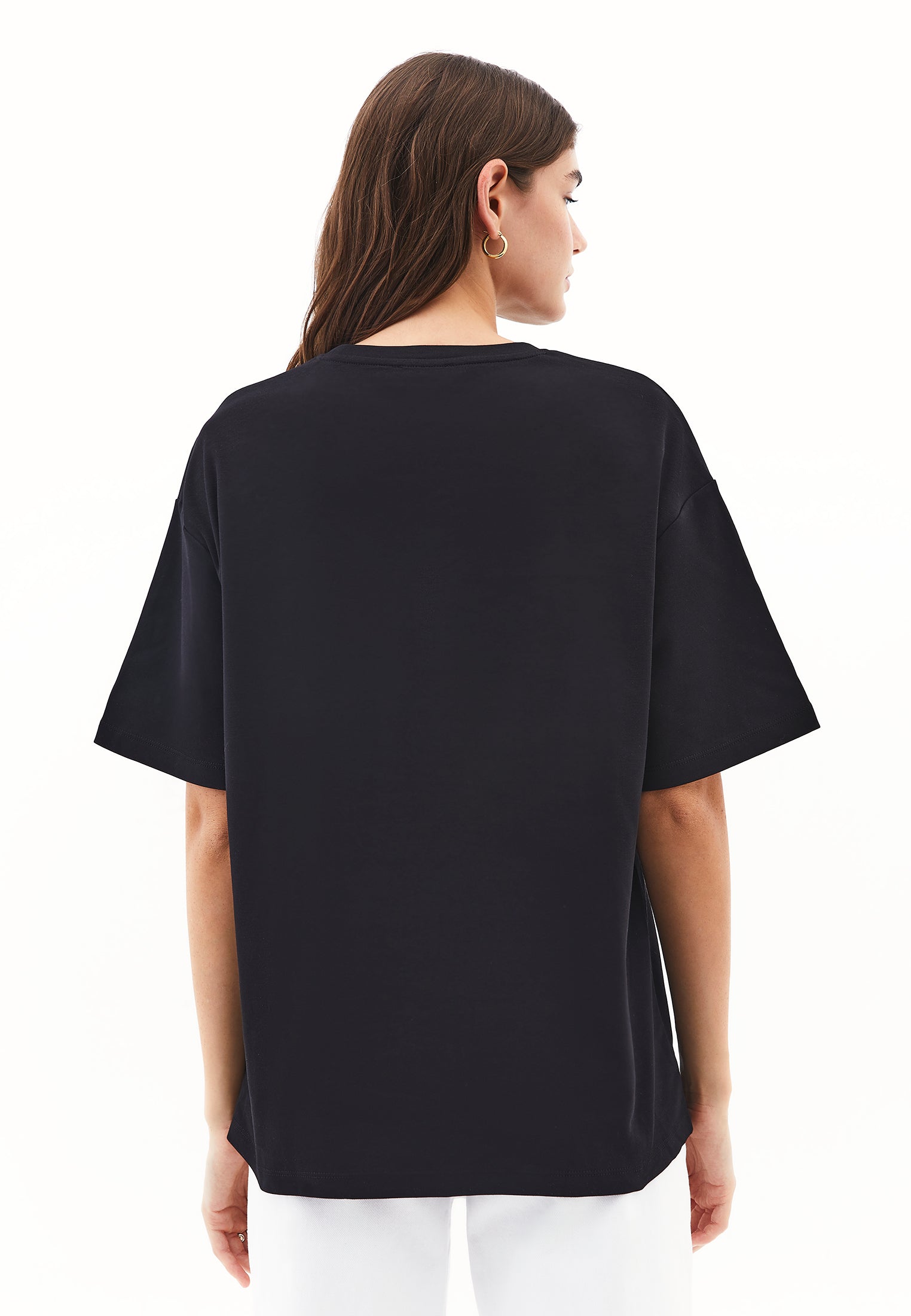Oversized cotton t-shirt - BLACK
