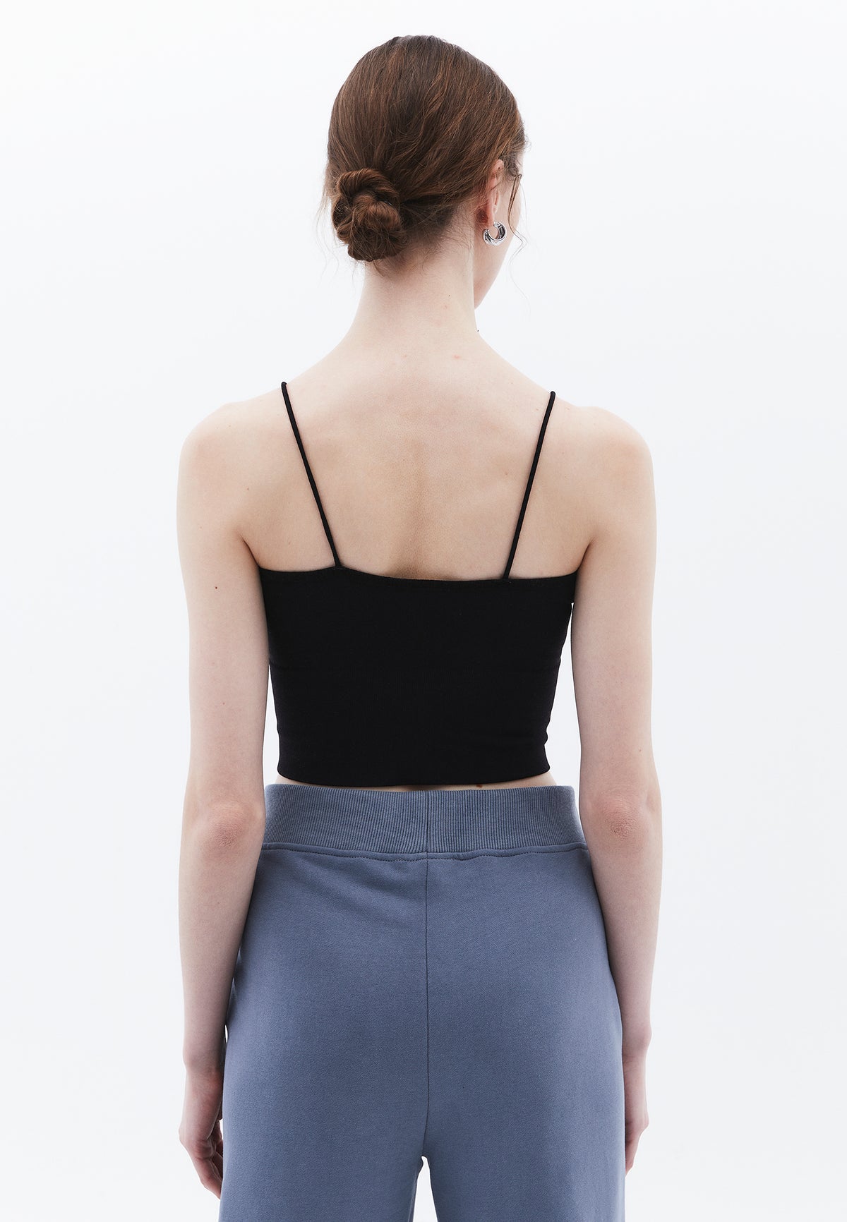 V Neck Tank Top - BLACK