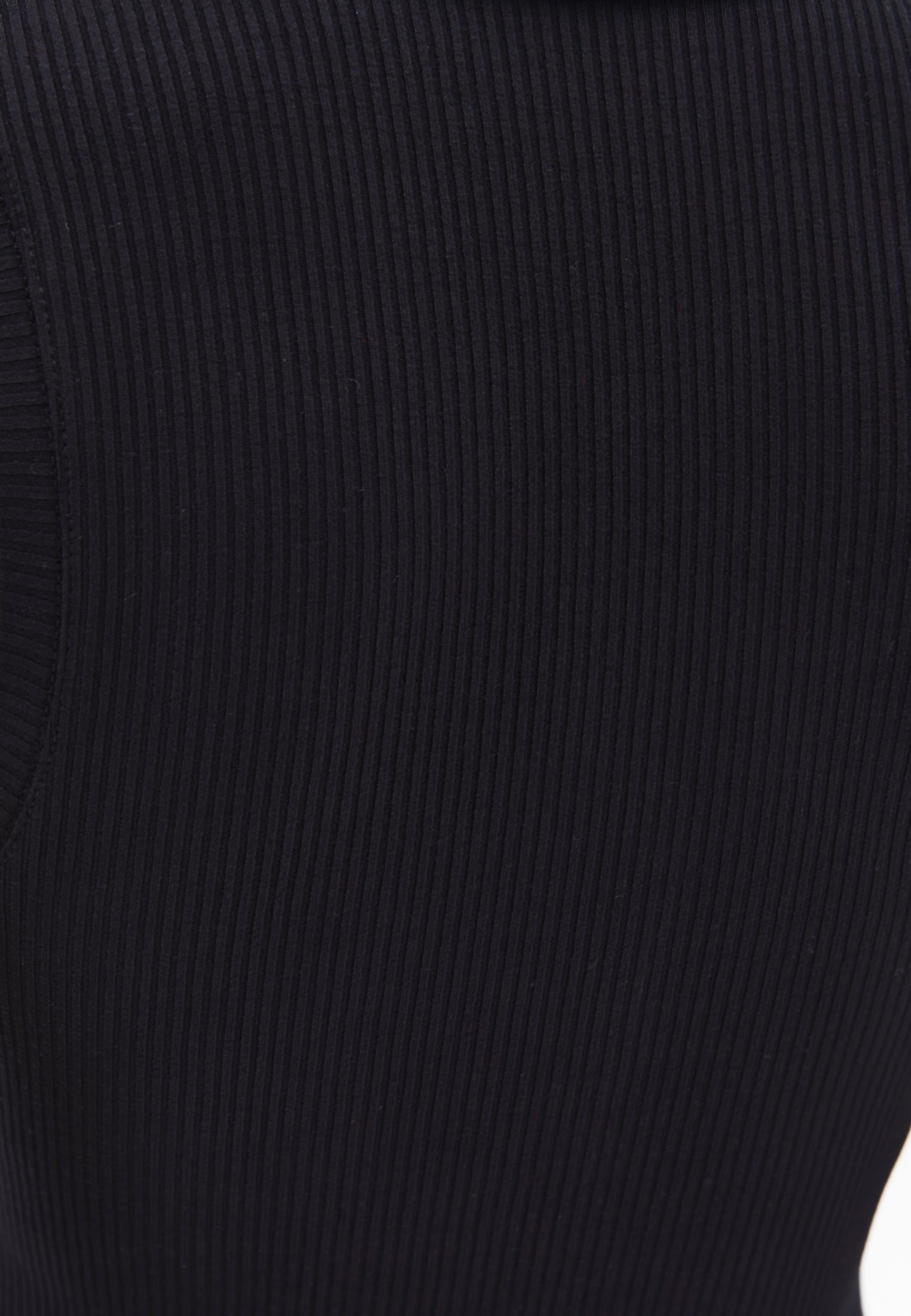 Polo Neck Tank Top - BLACK