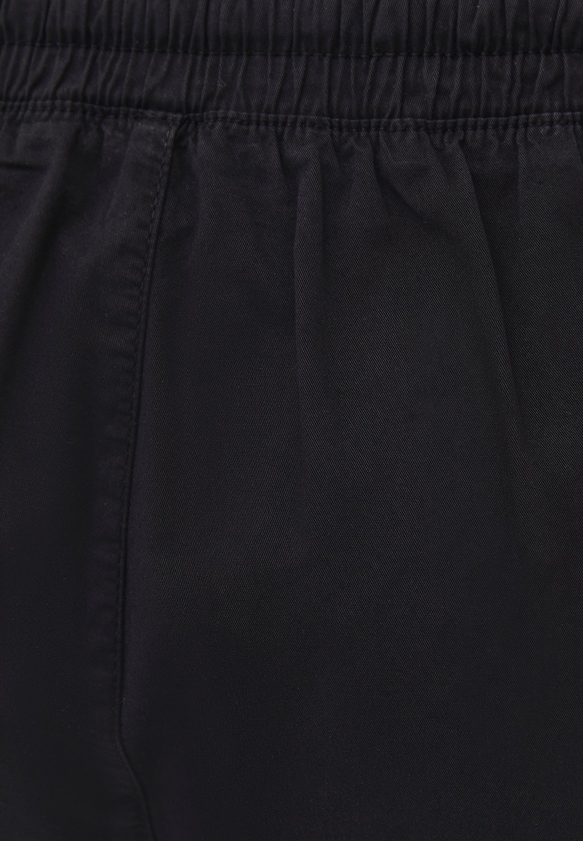 Ultra High Waist Elastic Waistband Tie Shorts - Black