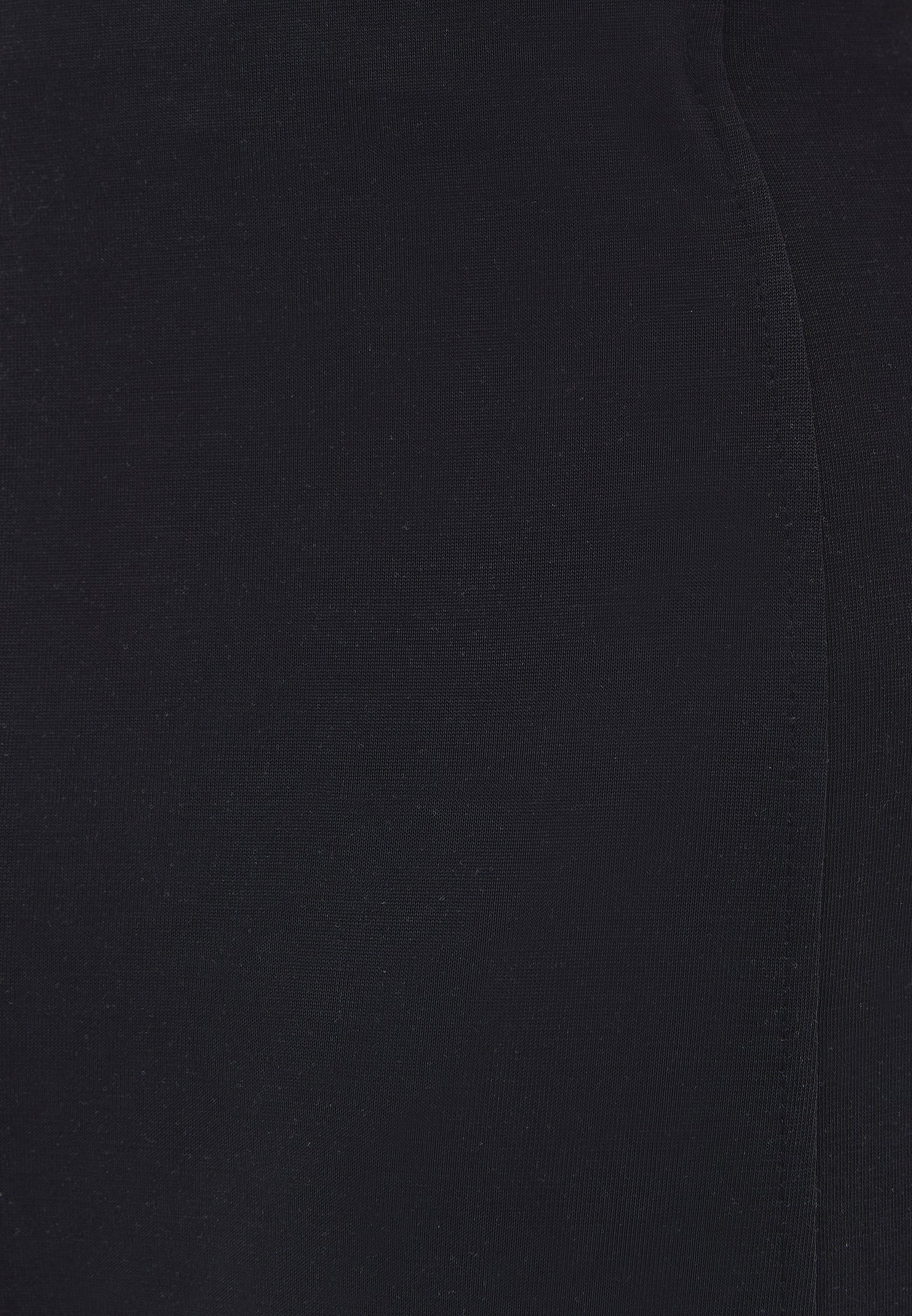 High Waist A Line Midi Skirt - BLACK