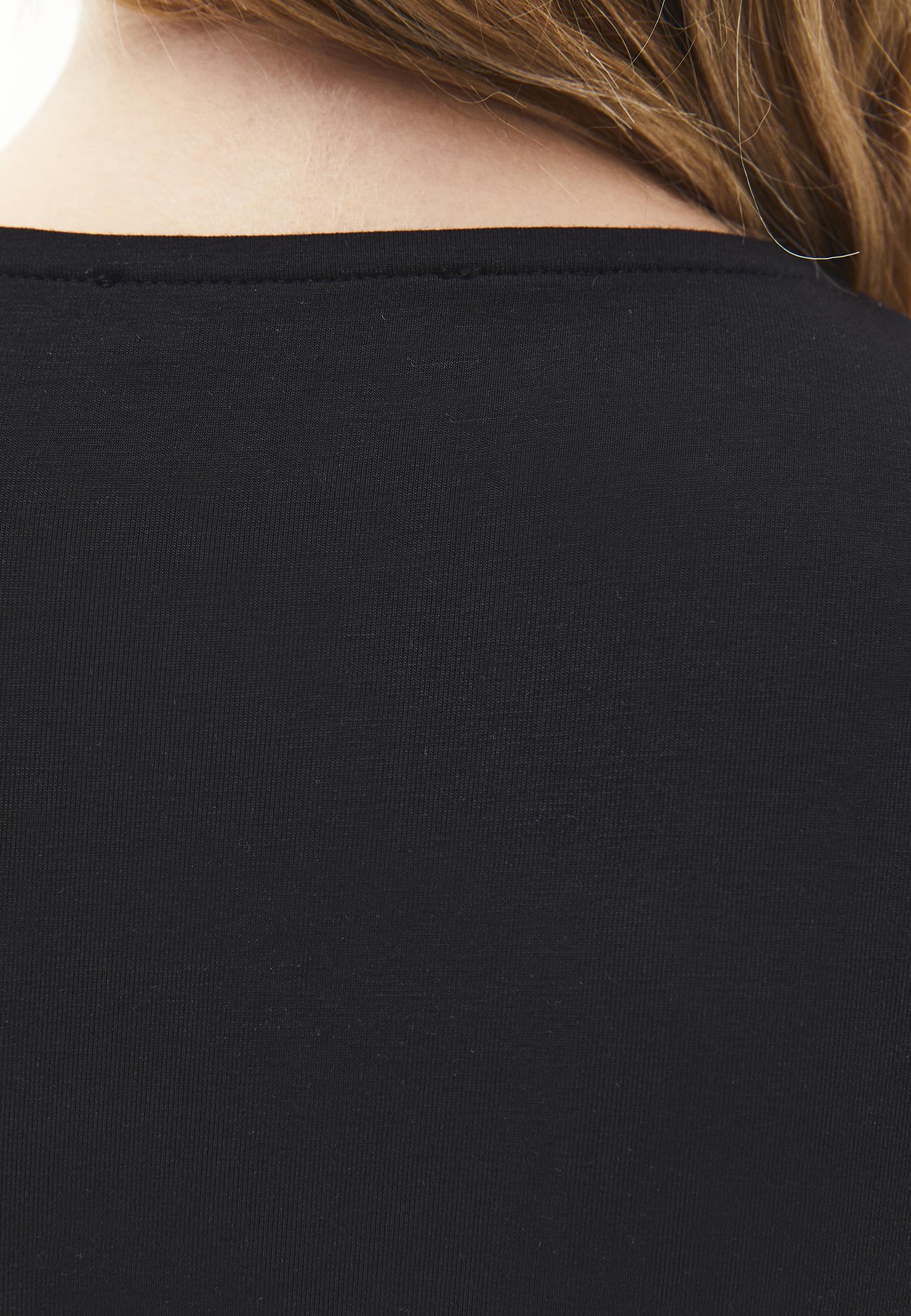 Bodycon T-Shirt Crew Neck - BLACK
