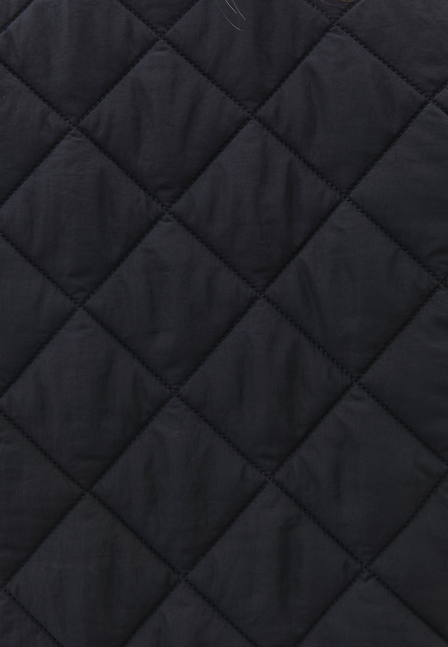 Crew neck long coat - BLACK