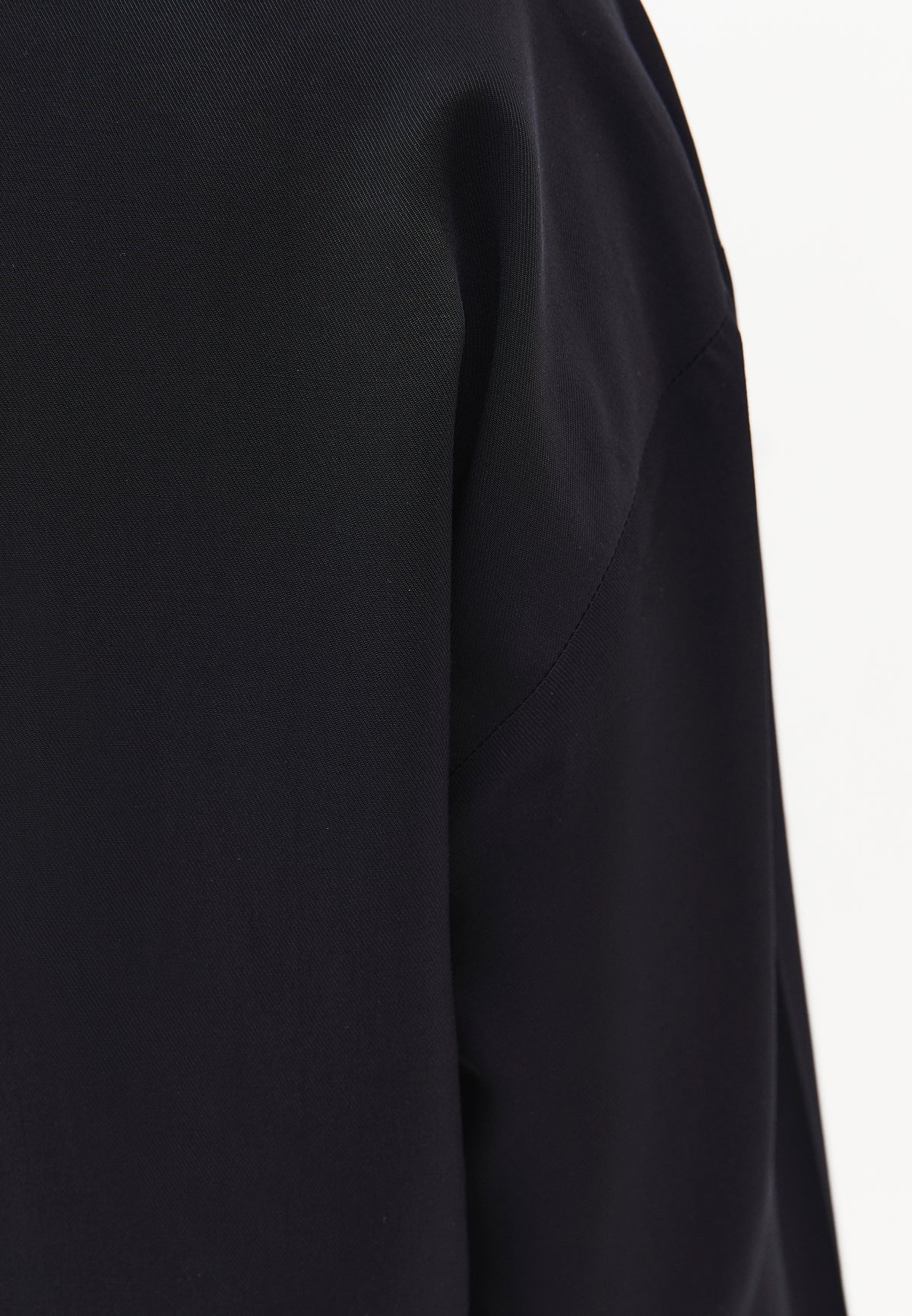 Long Sleeve Shirt with Stone Details and Shirt Collar - Black
