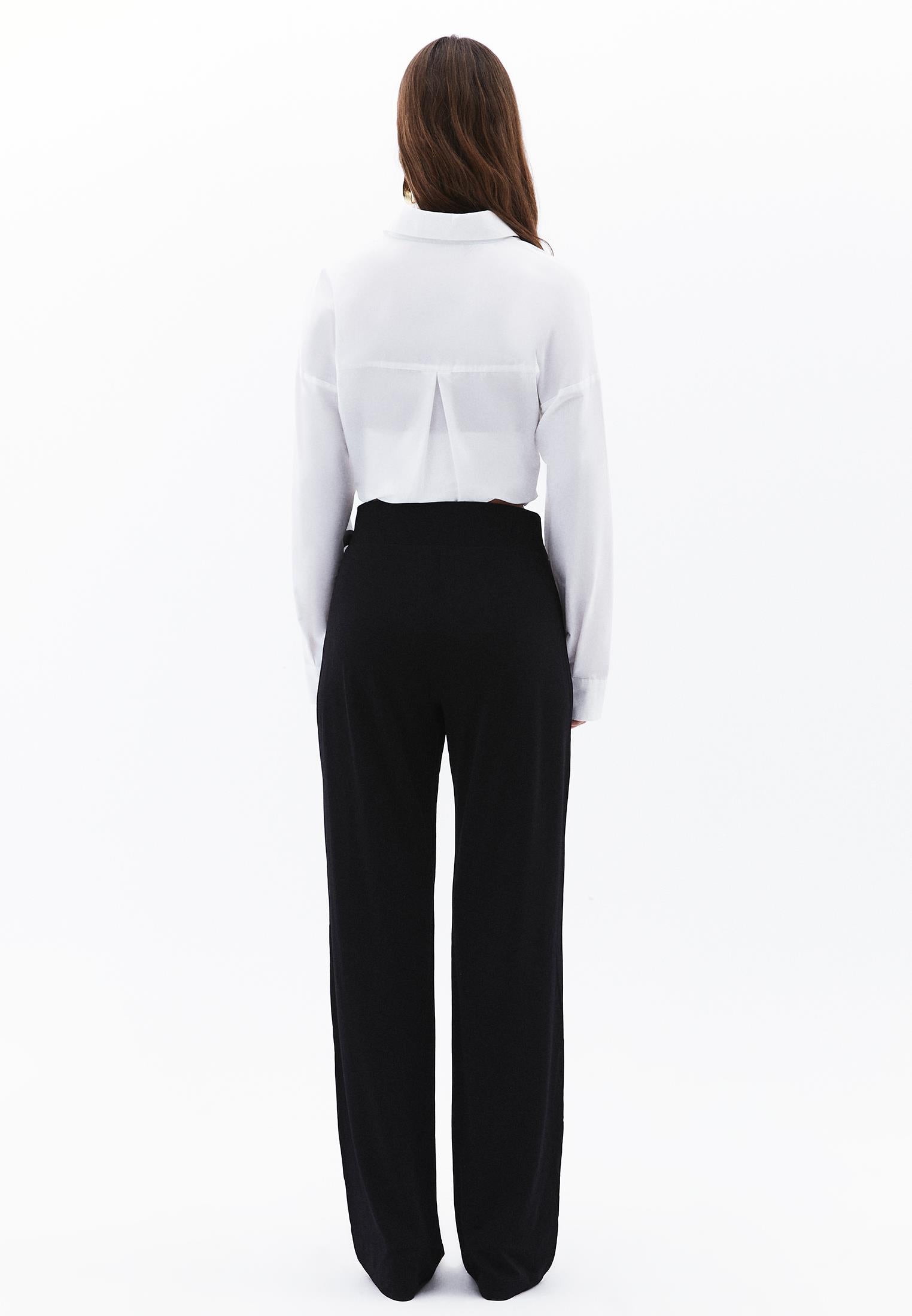 High Waist Pants - BLACK