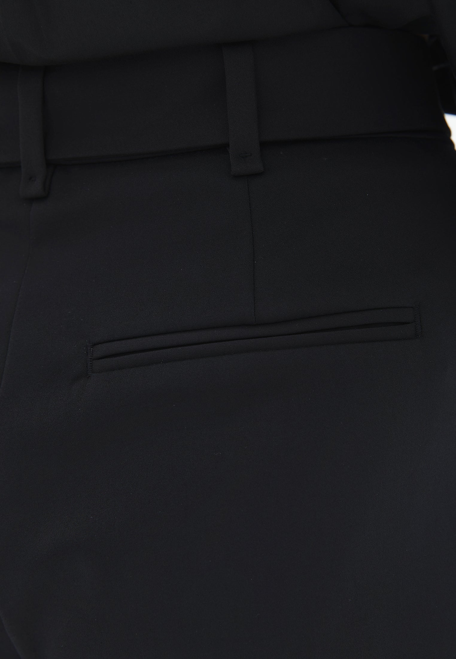 High waisted pants - BLACK