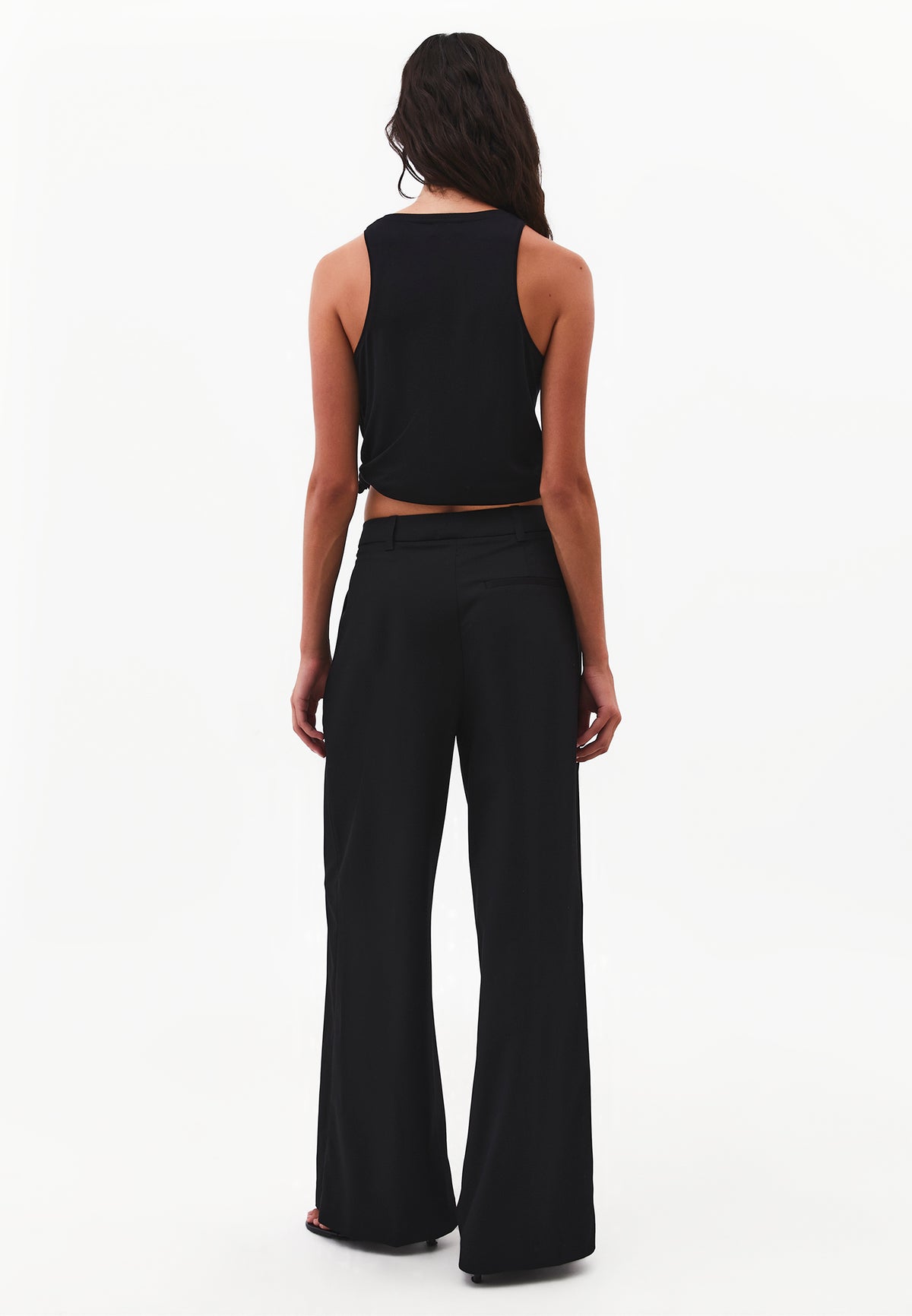 Wide Leg Wide Leg Pants - Black