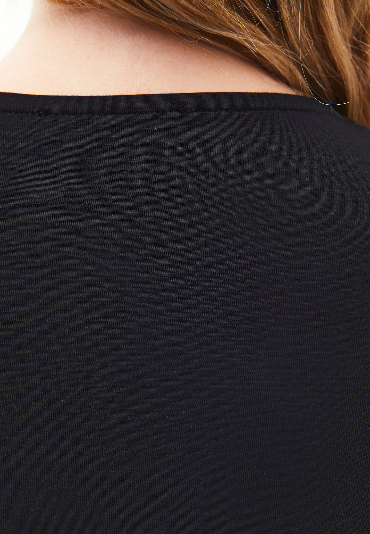Bodycon T-Shirt Crew Neck - BLACK