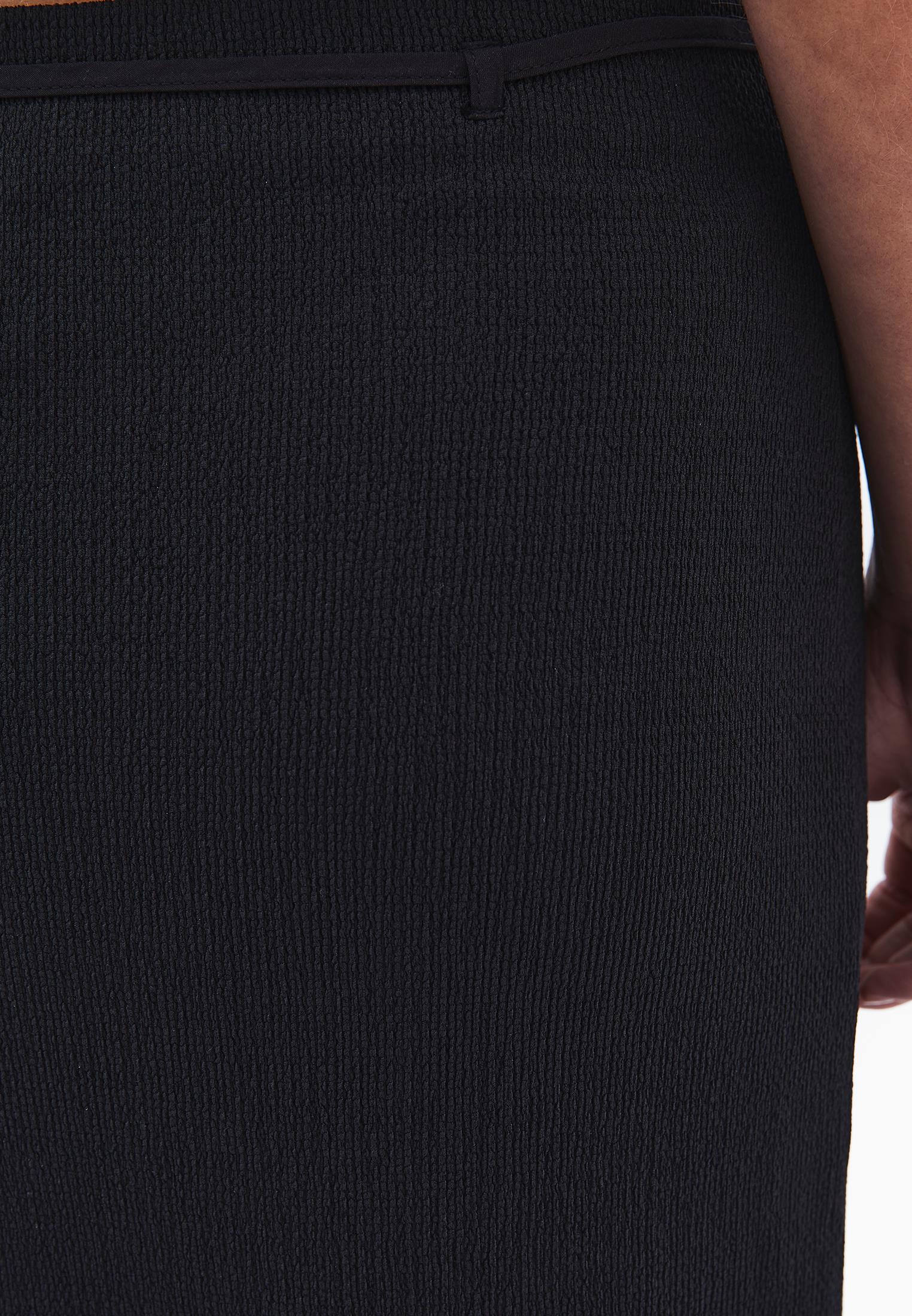 تنورة ماكسي عالية الخصر ذات فتحة عالية الخصر مفصلة - أسود