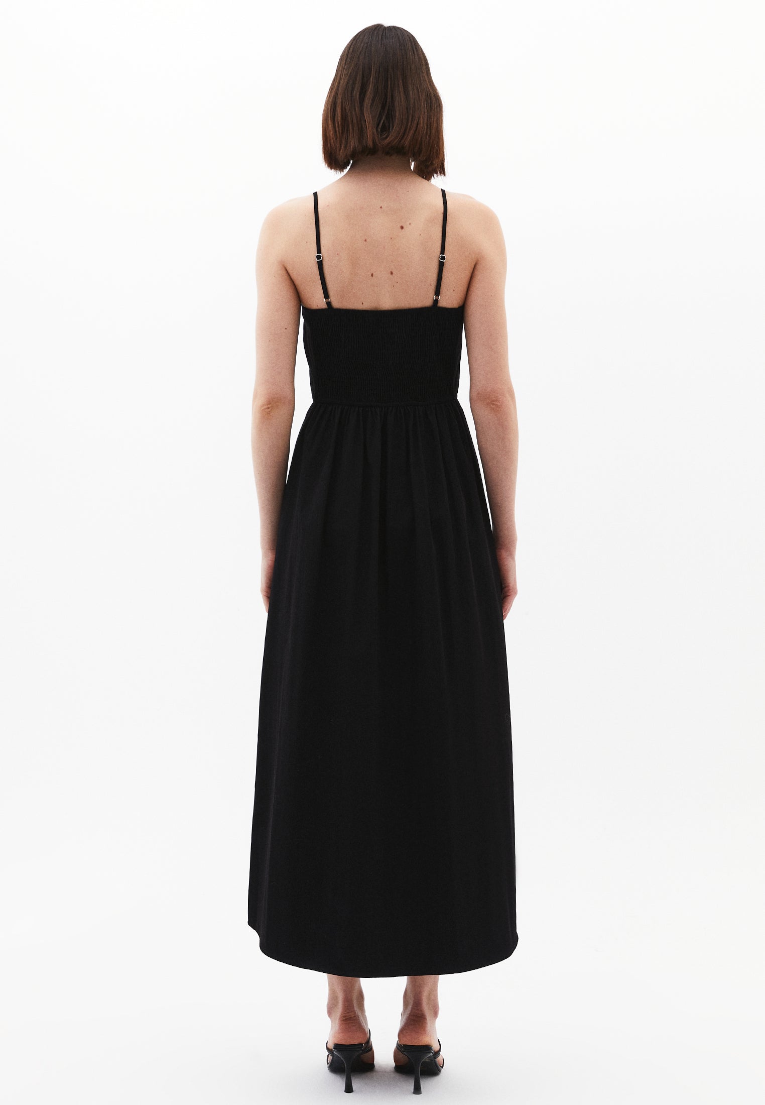 Halter Neck Long Dress - BLACK