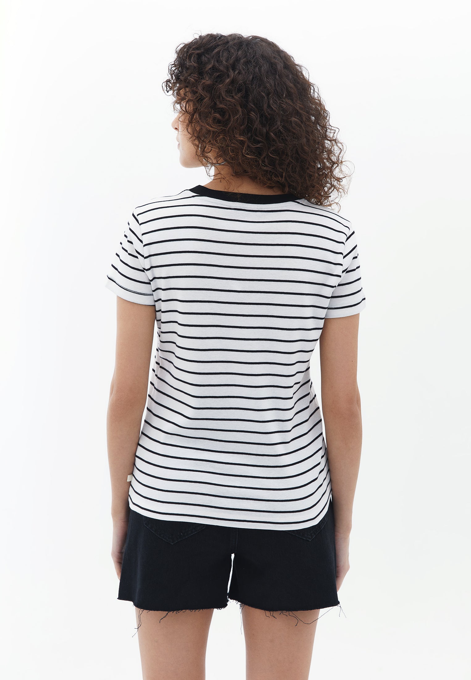 Short sleeve crew neck t-shirt - WHITE/BLACK