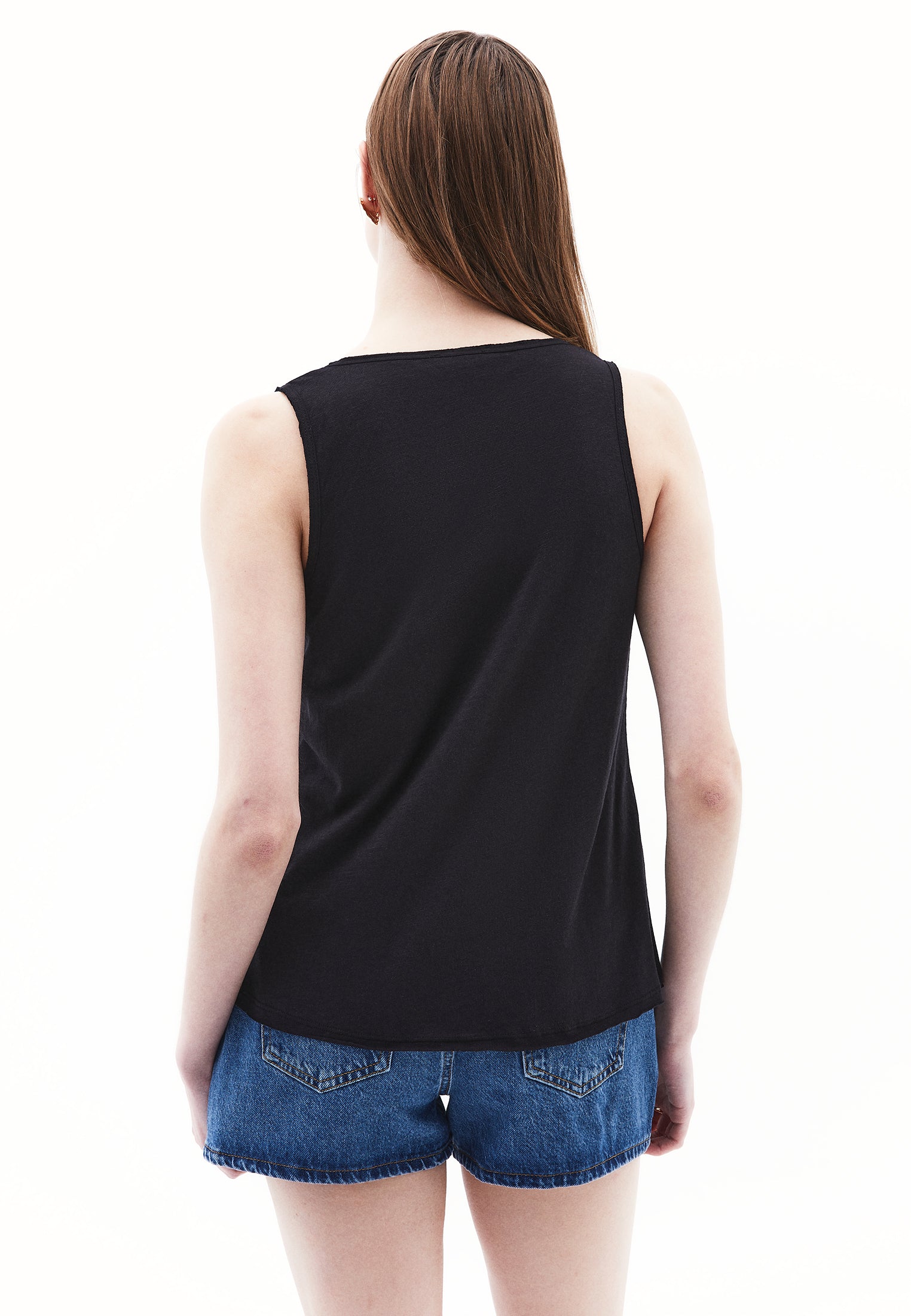 Tank Top With Modal Content - BLACK