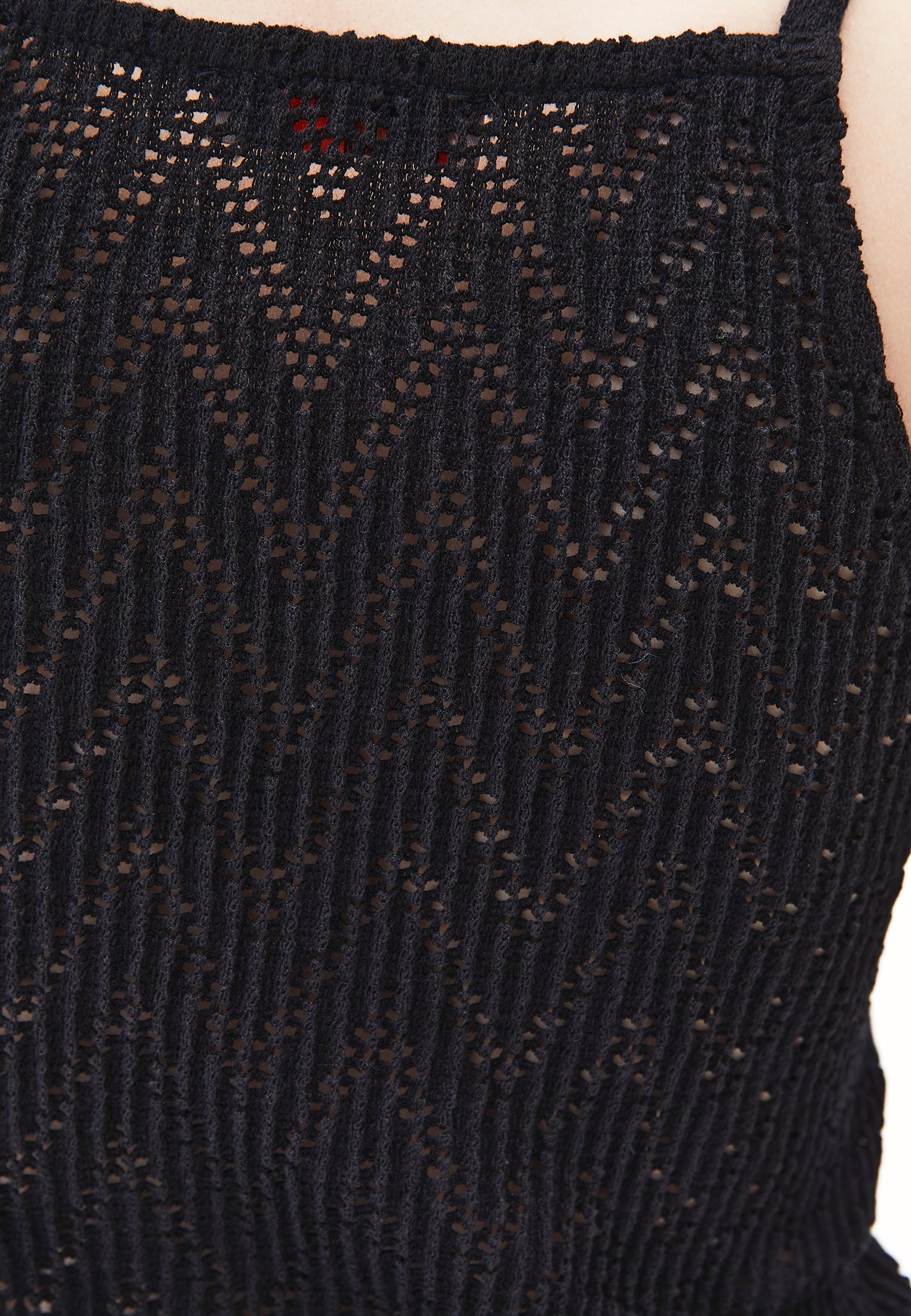 Halter Neck Cotton Tank Top - BLACK