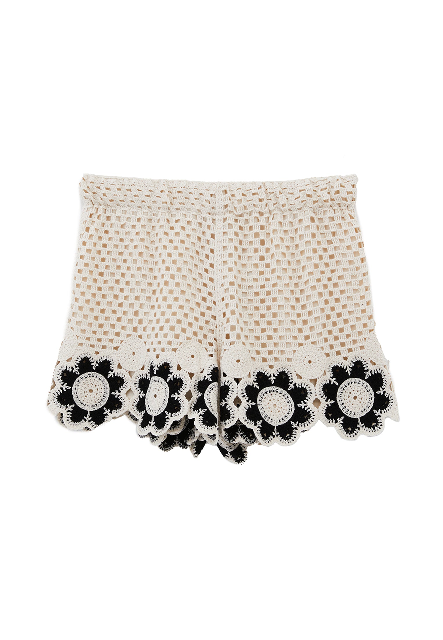 Spanish Flare Shorts - ICE MILK/BLACK