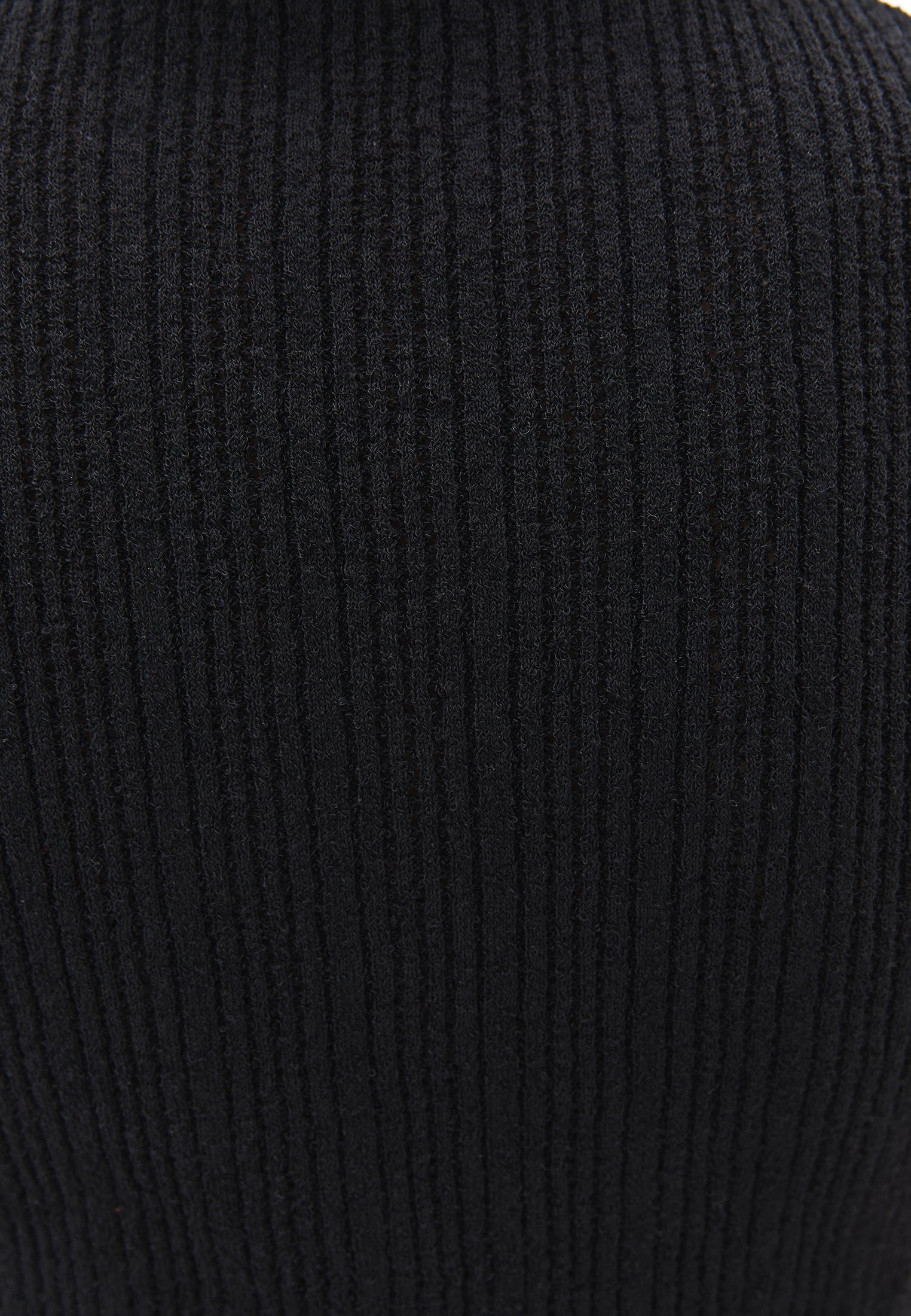 V Neck Boucle Vest - BLACK