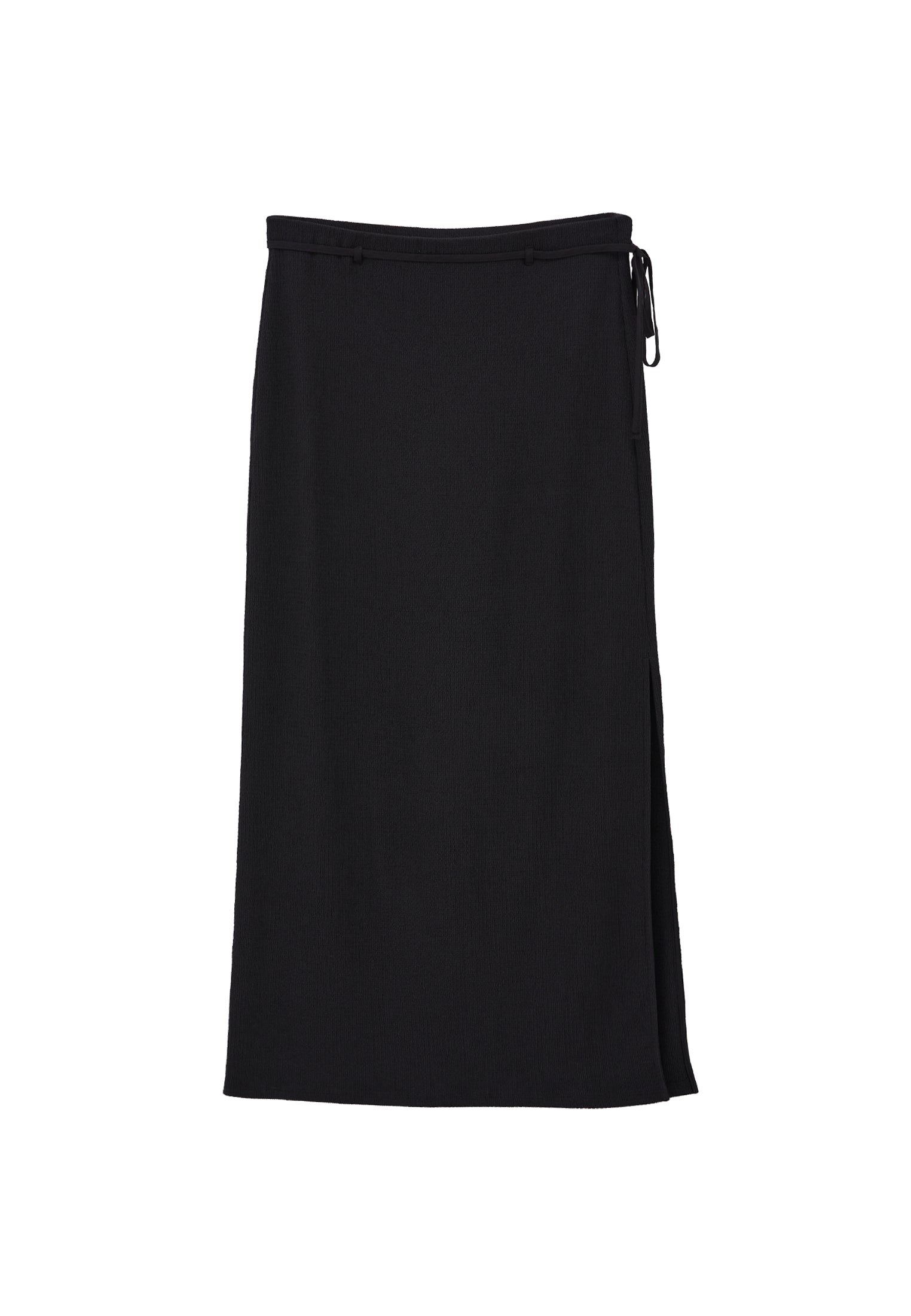 High Waist Slit Detailed Maxi Skirt - BLACK