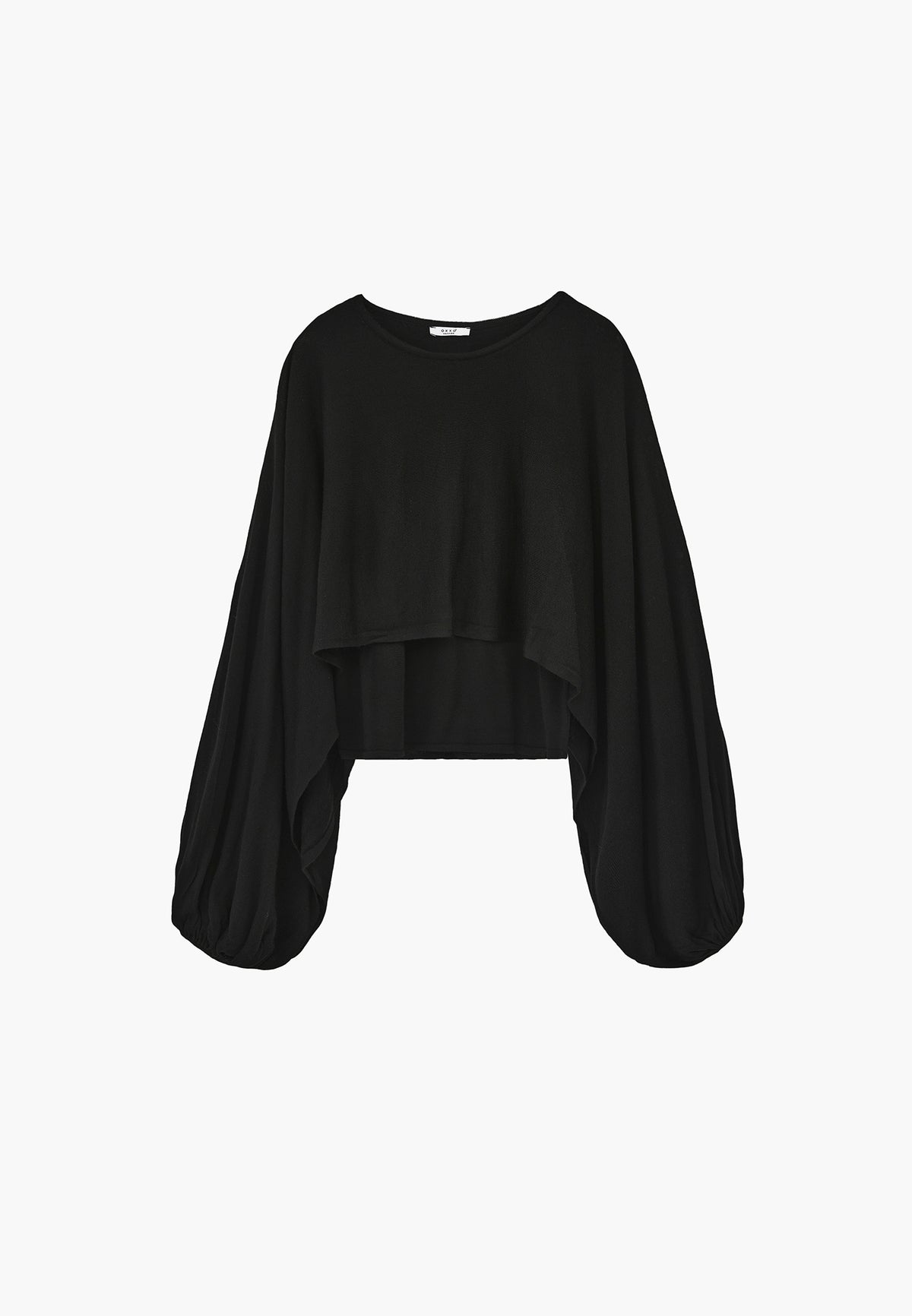 Balloon Sleeve Sweater - BLACK