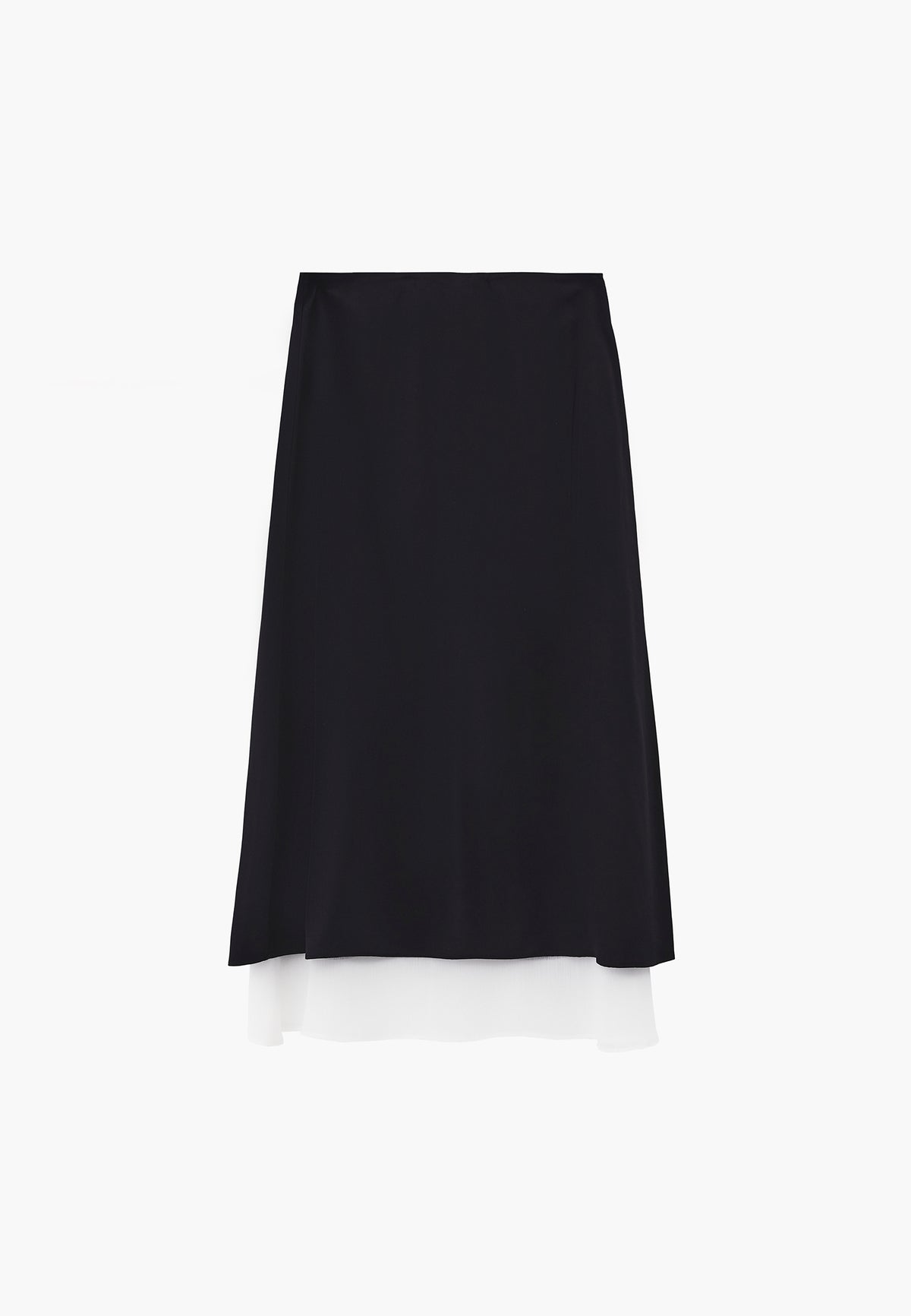 High Waist Elastic Long Skirt - Black