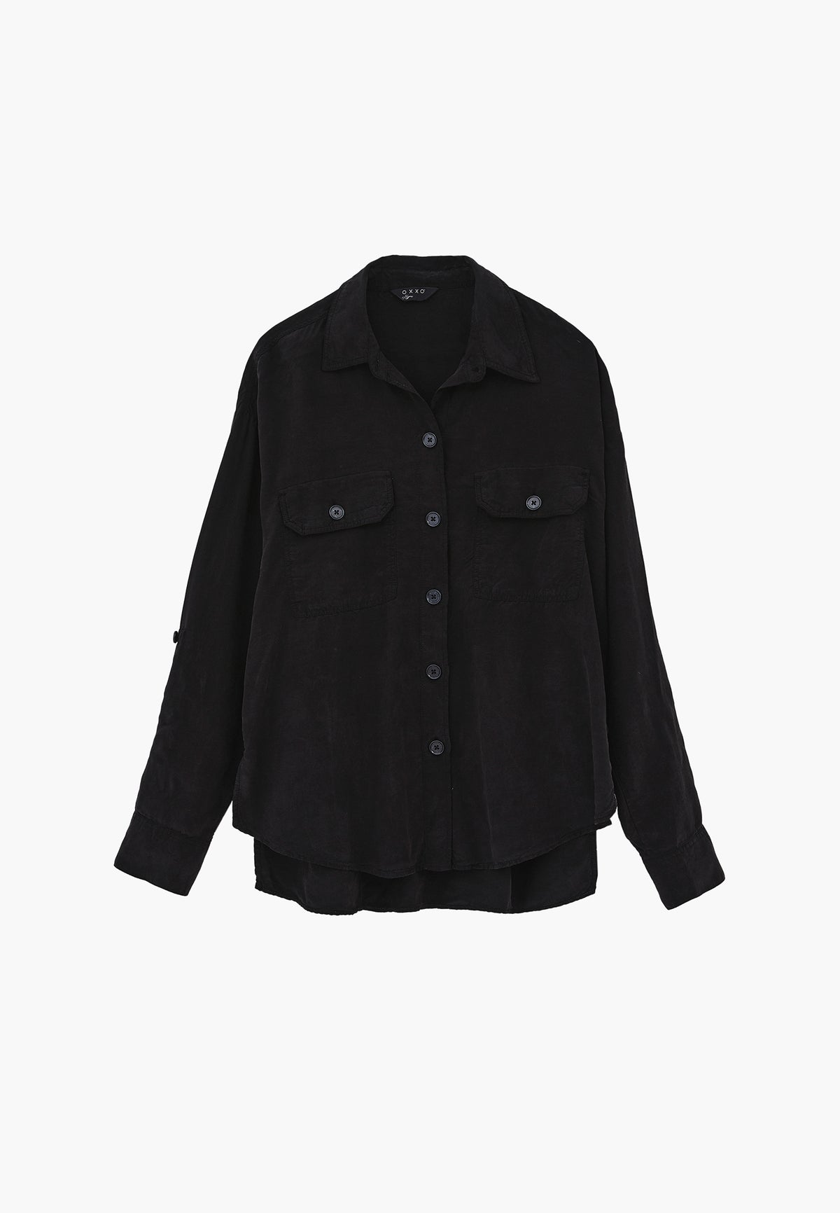 Oversize Pocketed Shirt - Black