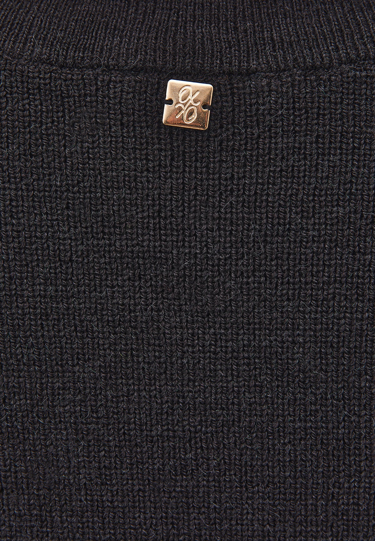 Boat Neck Loose Sweater - BLACK