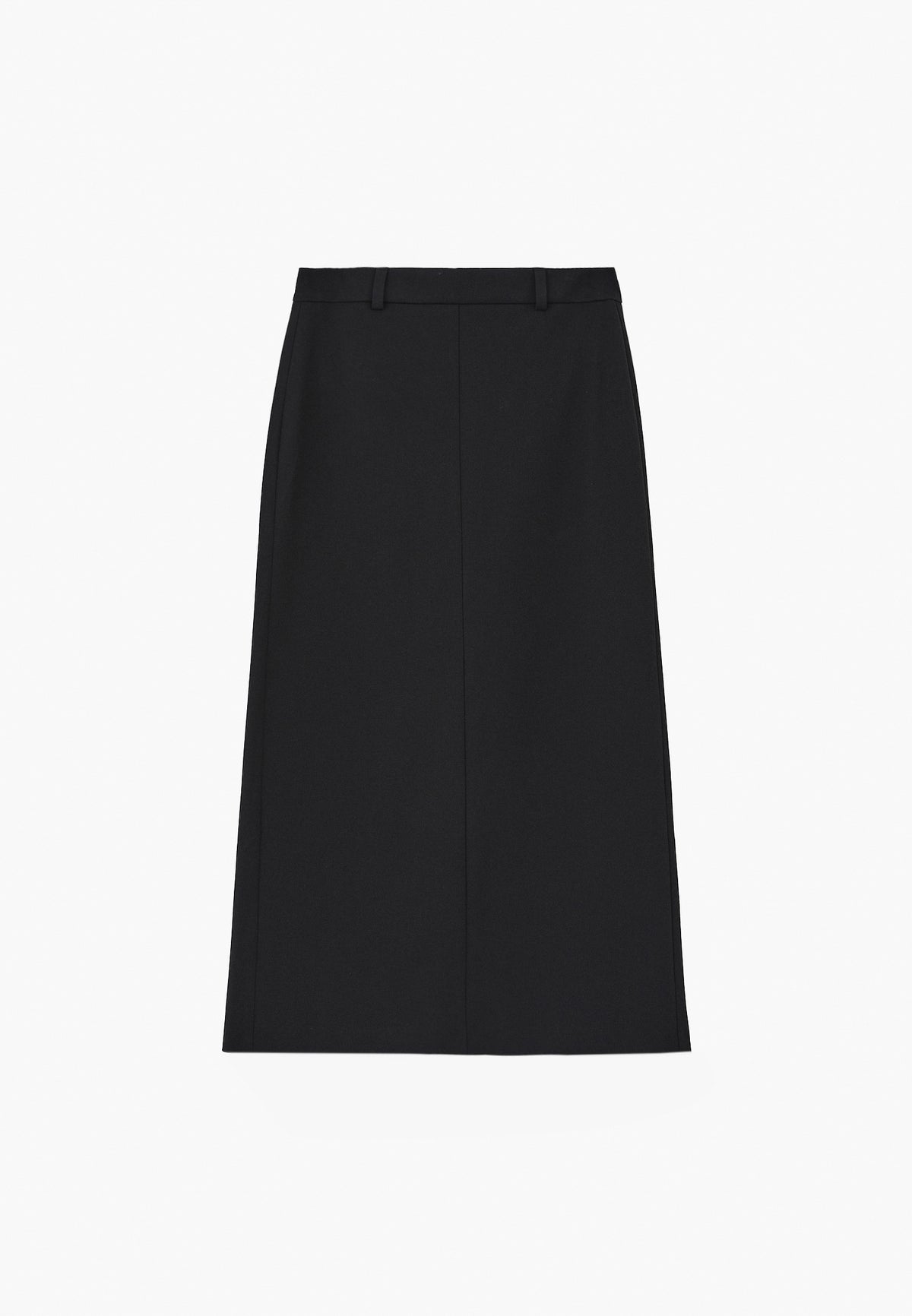 Cut-Out Ultra High Waist Long Skirt - Black