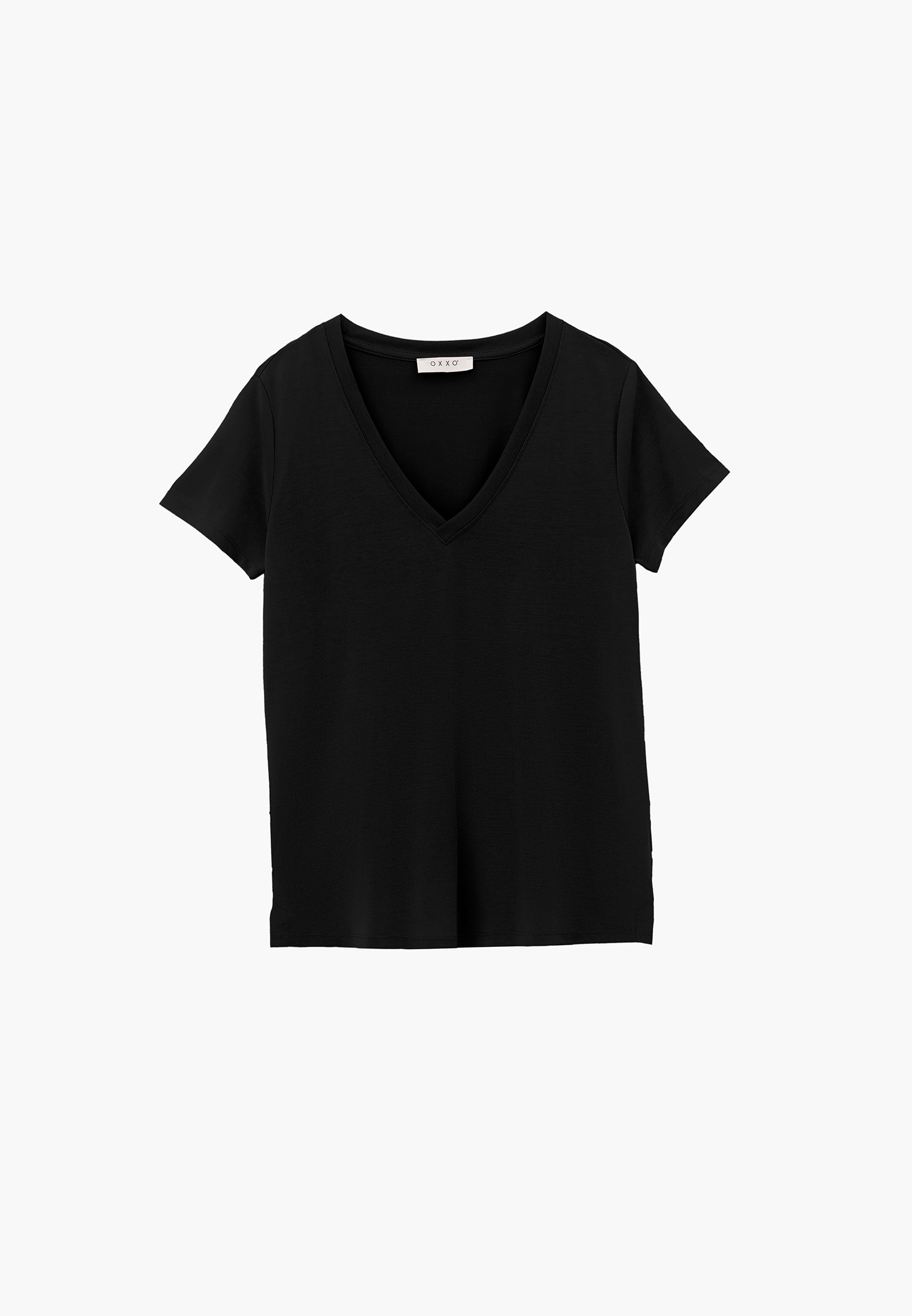 V Neck T-Shirt - BLACK