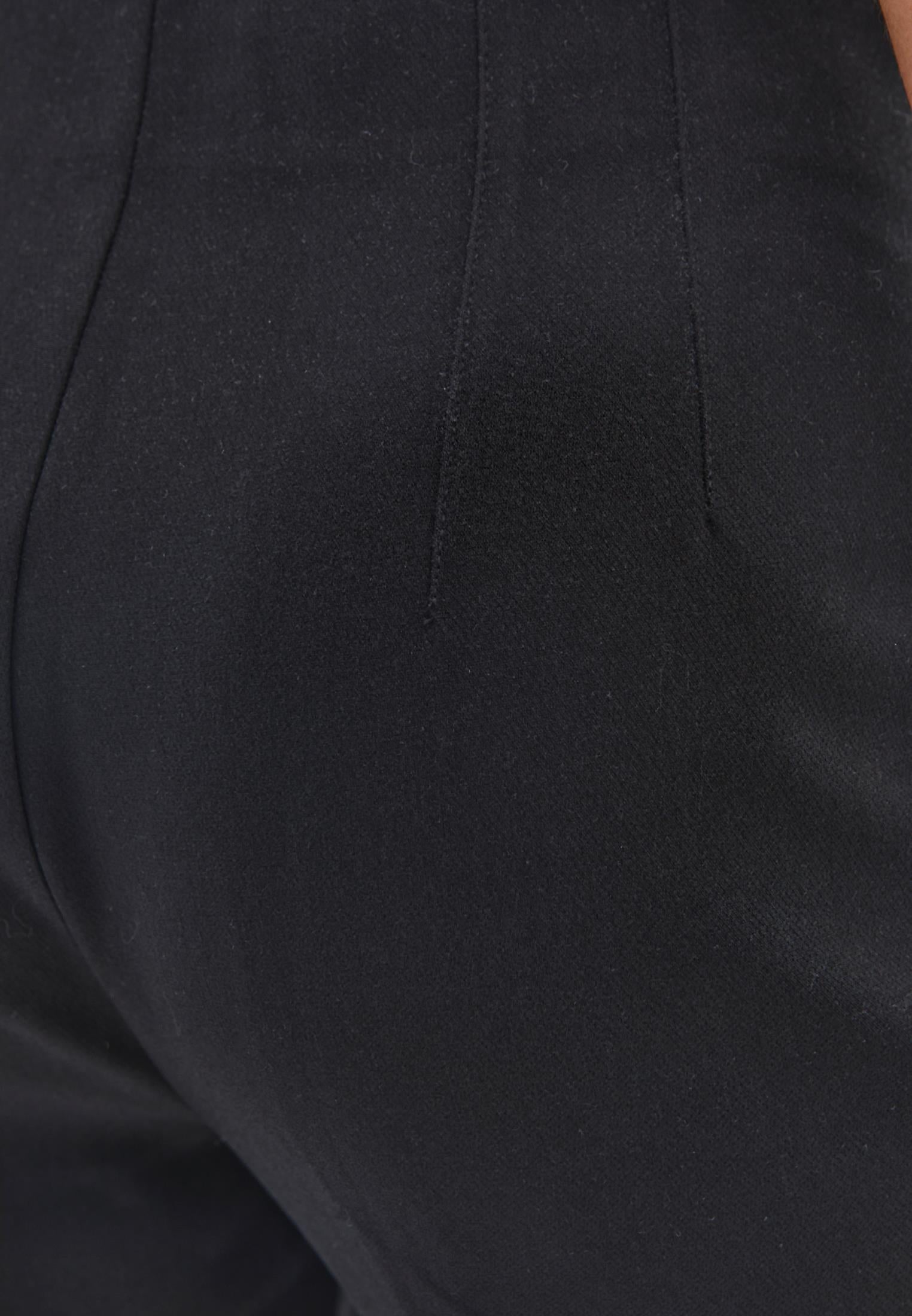 Carrot Cut High Waist Pants - BLACK