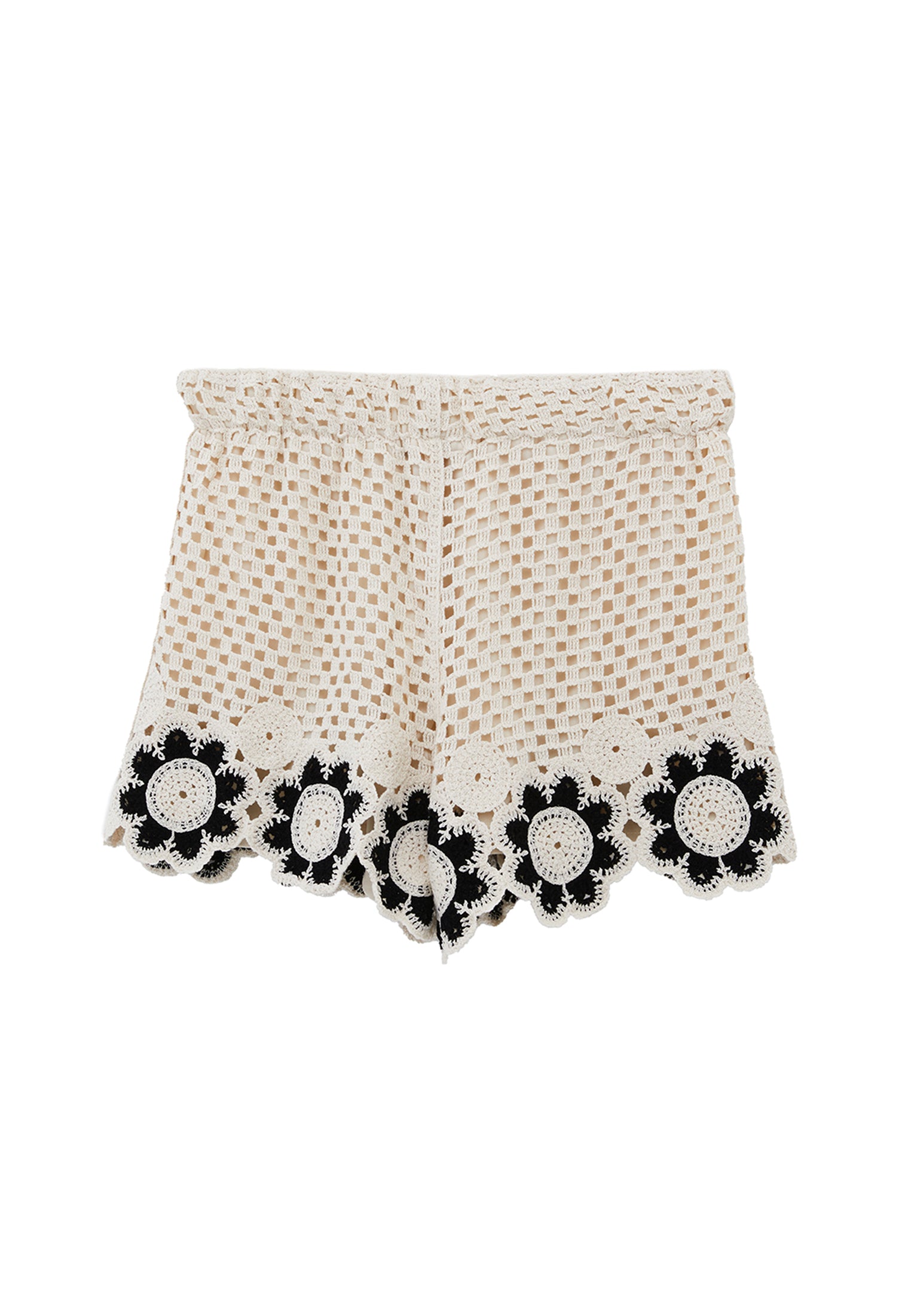 Spanish Flare Shorts - ICE MILK/BLACK