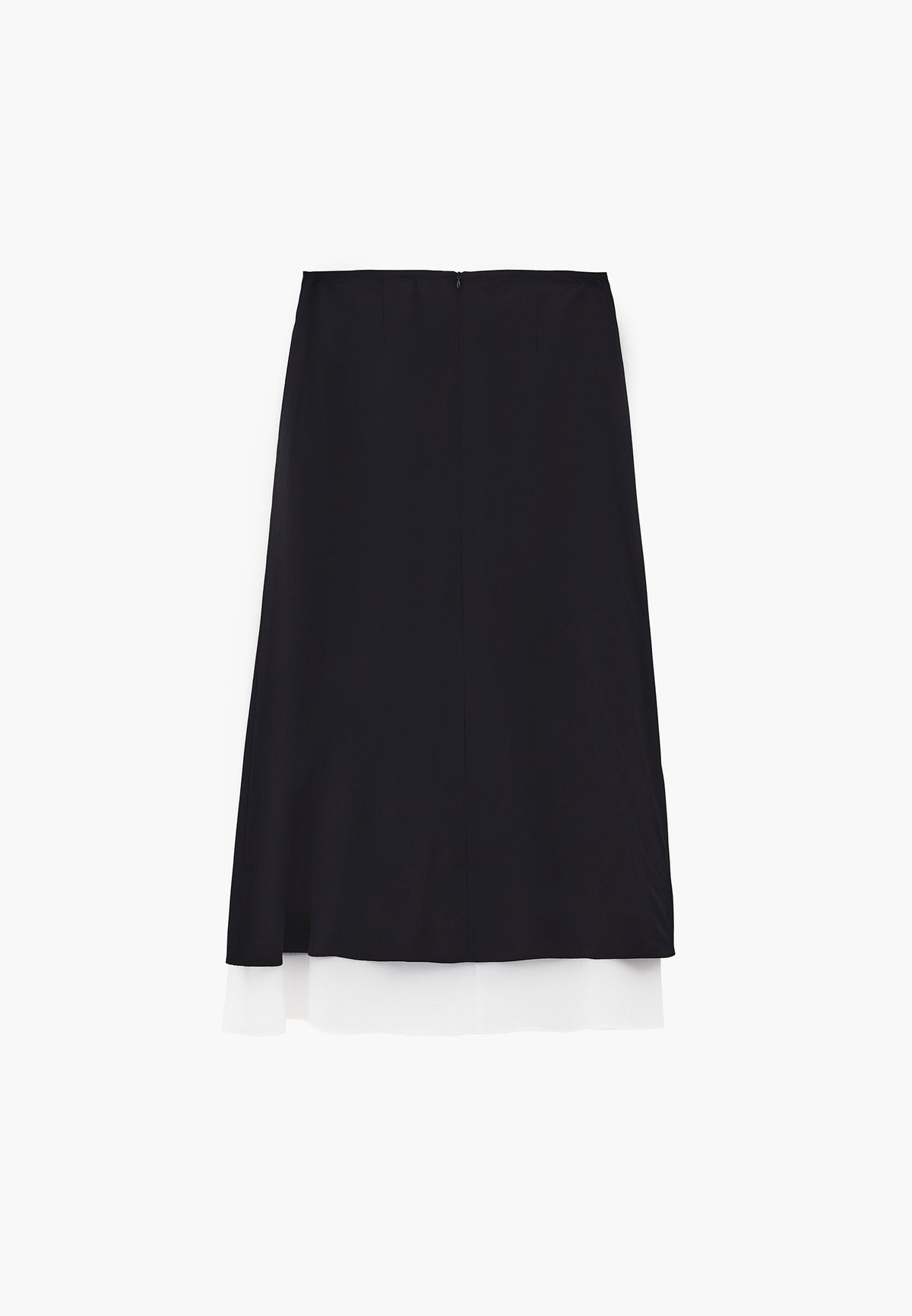 High Waist Elastic Long Skirt - Black