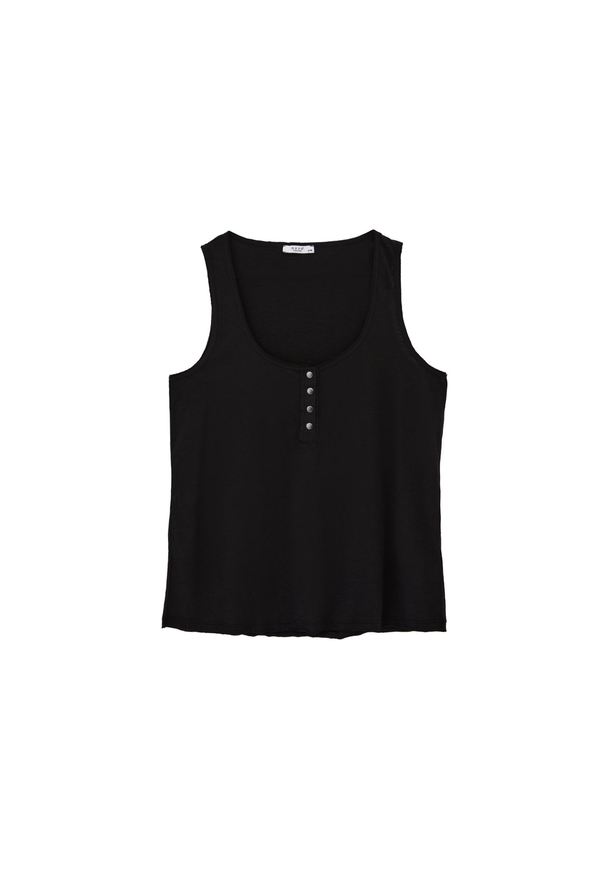 Tank Top With Modal Content - Black