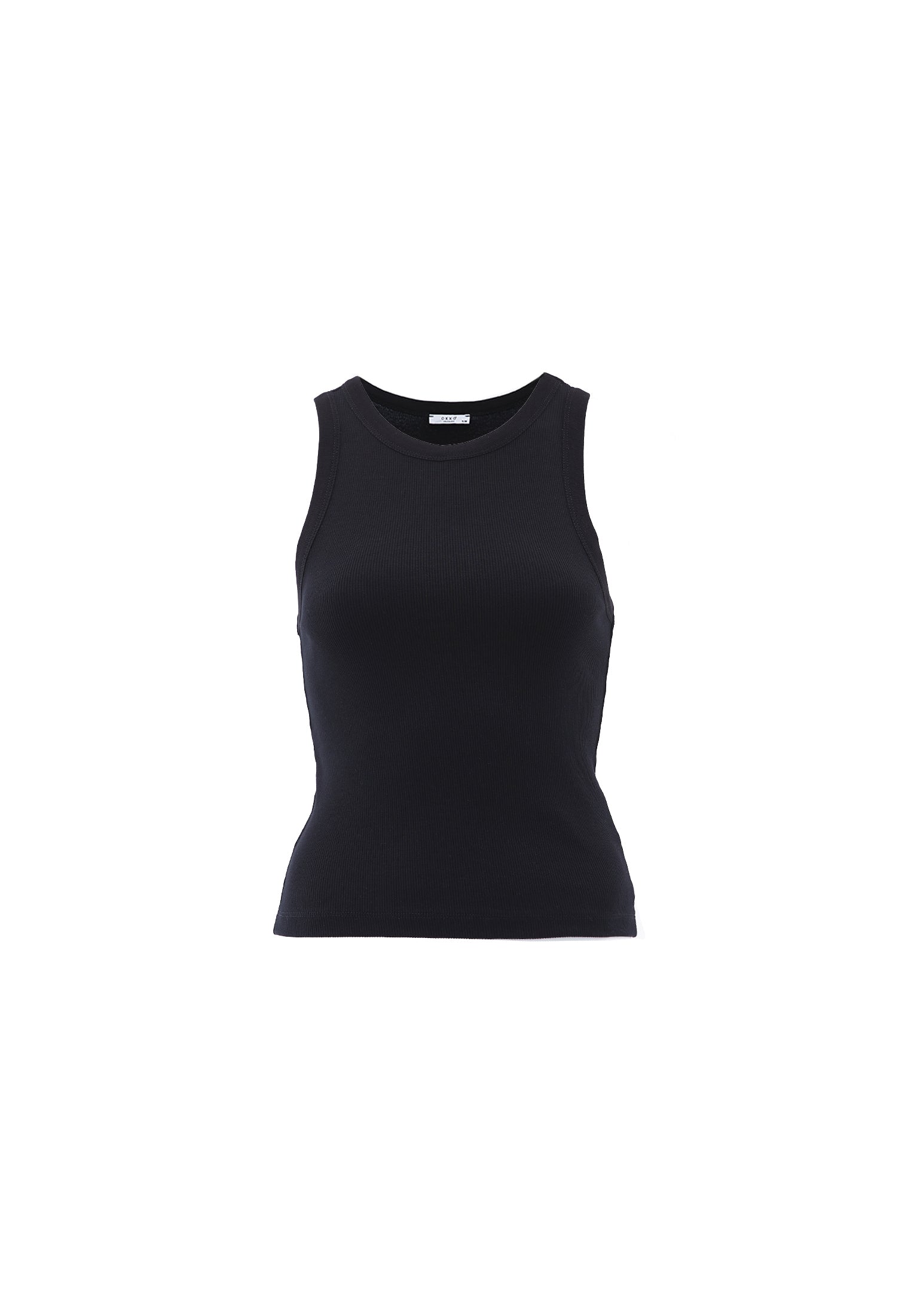 Sleeveless V Neck Tank Top - BLACK
