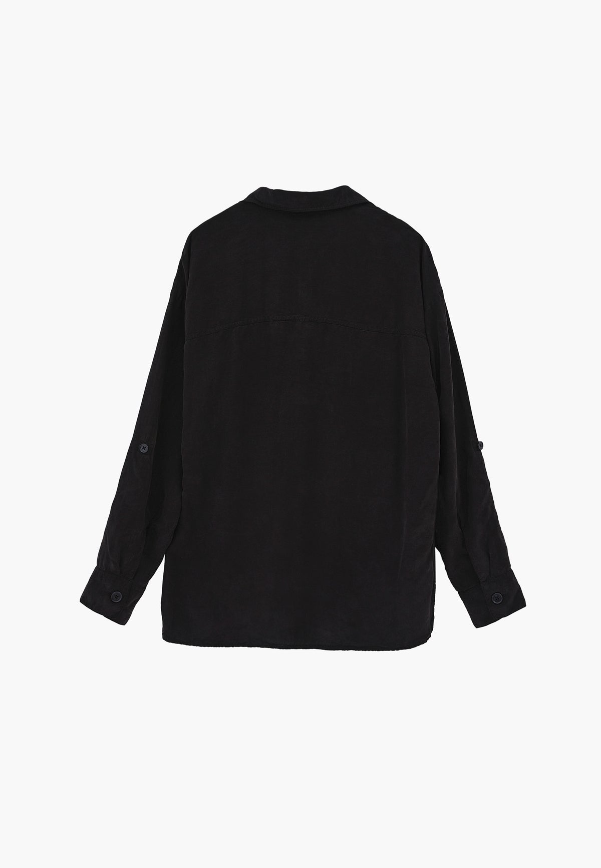 Oversize Pocketed Shirt - Black