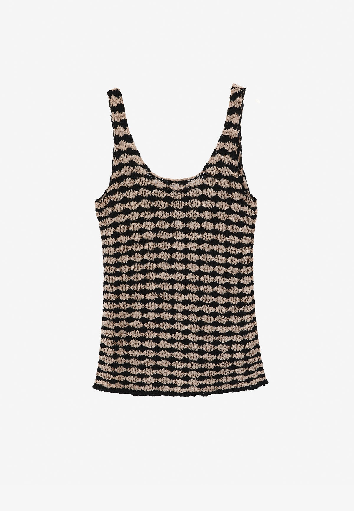 Lace U Neck Tank Top - Mix Color