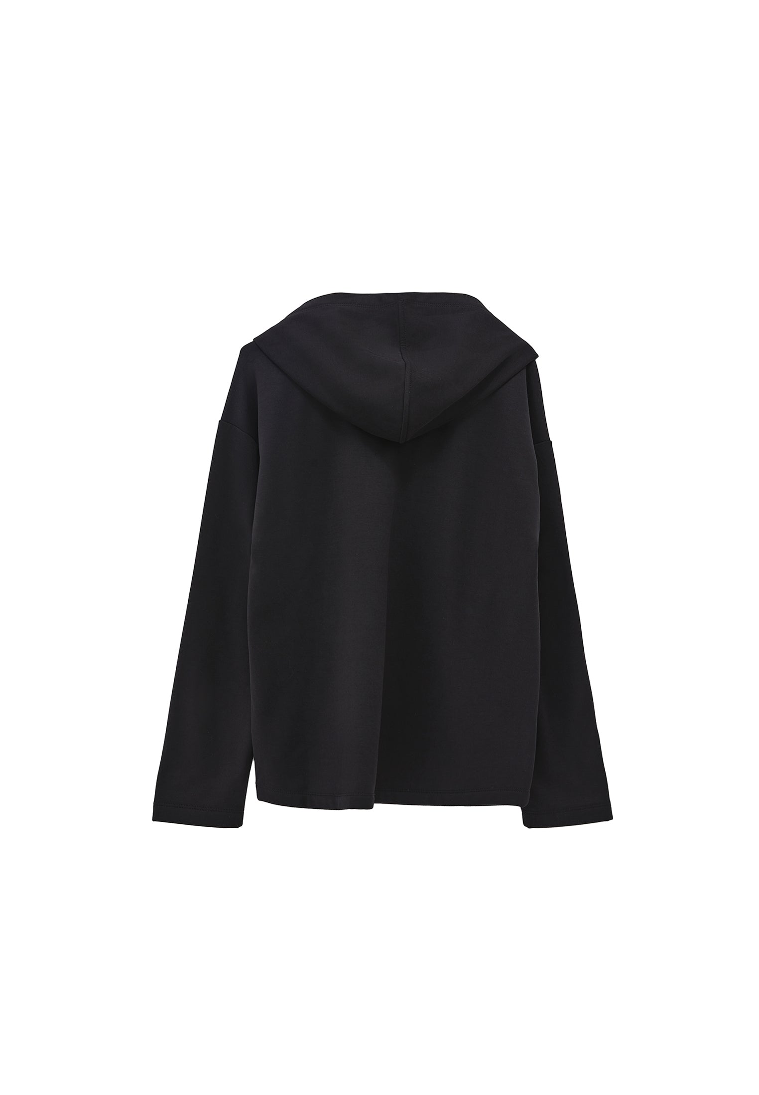 Hooded oversized sweatshirt - BLACK