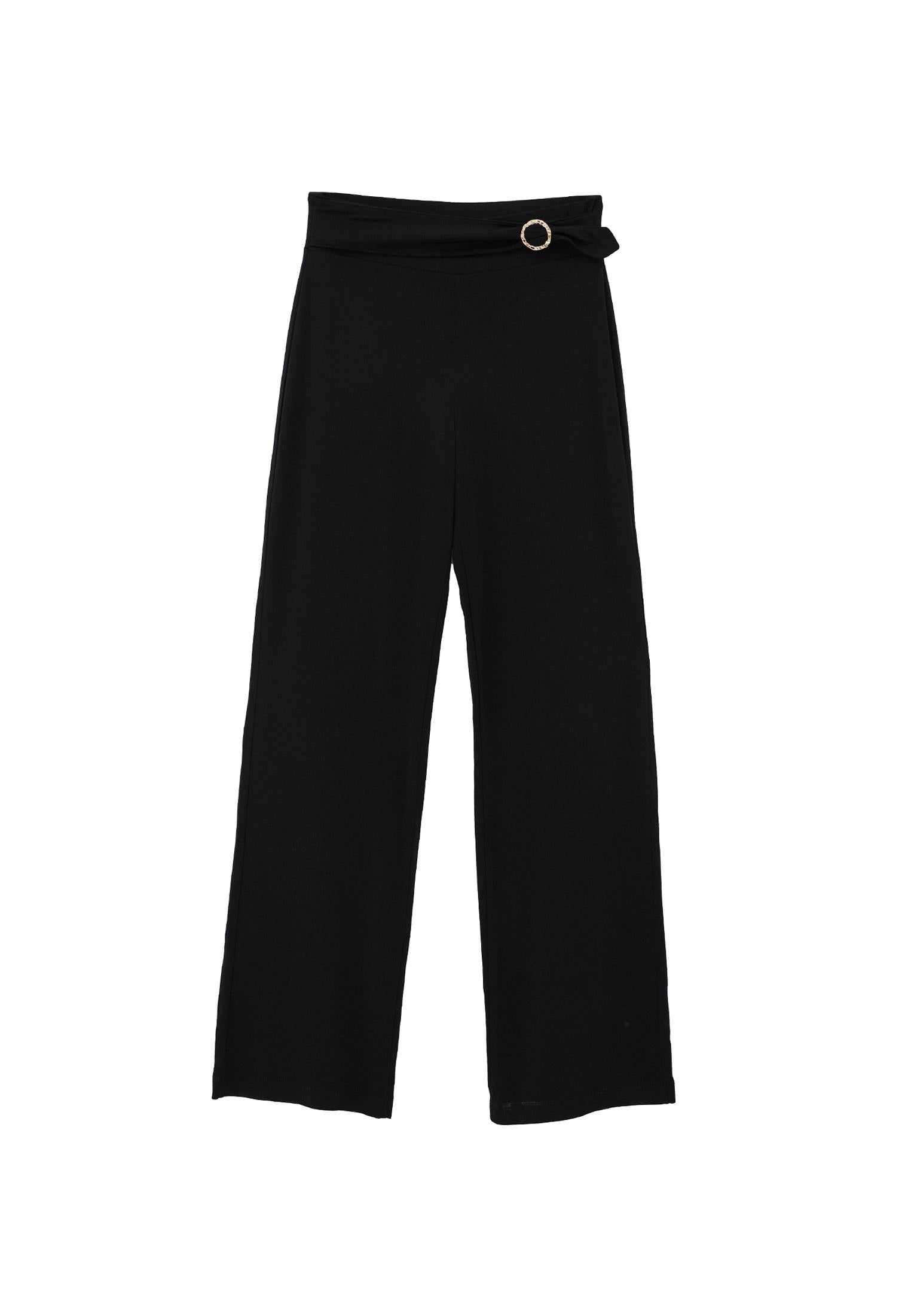 High Waist Pants - BLACK