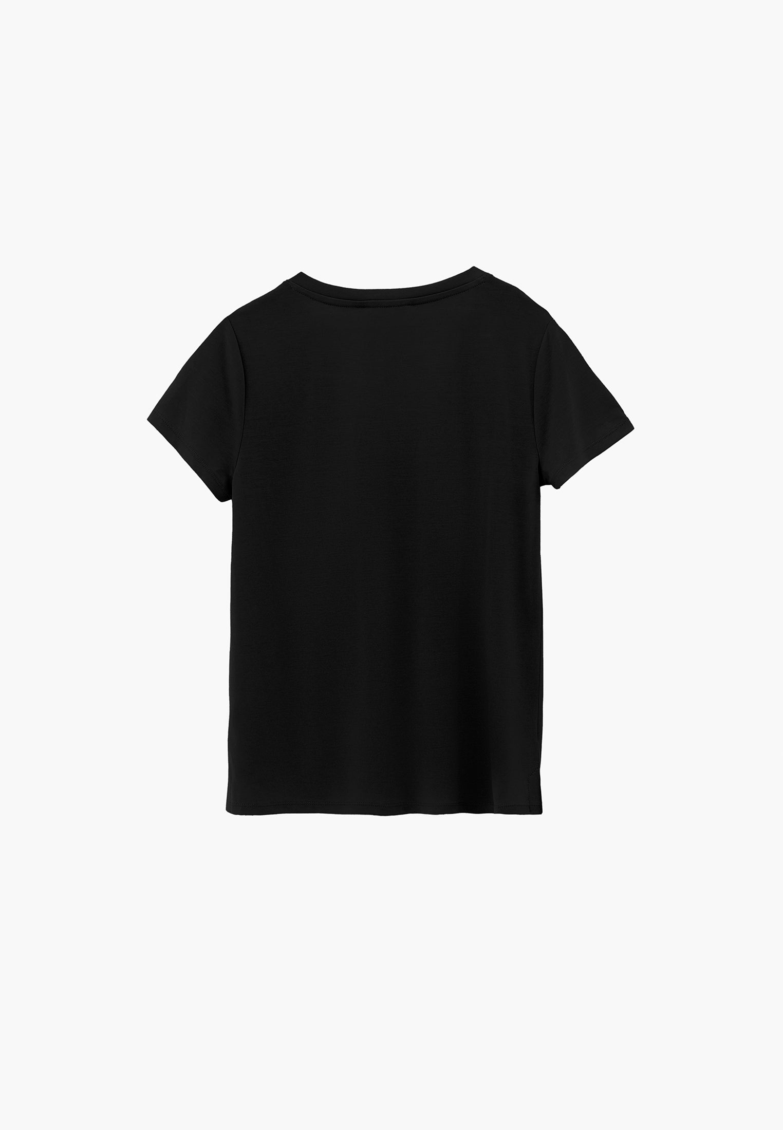 V Neck T-Shirt - BLACK