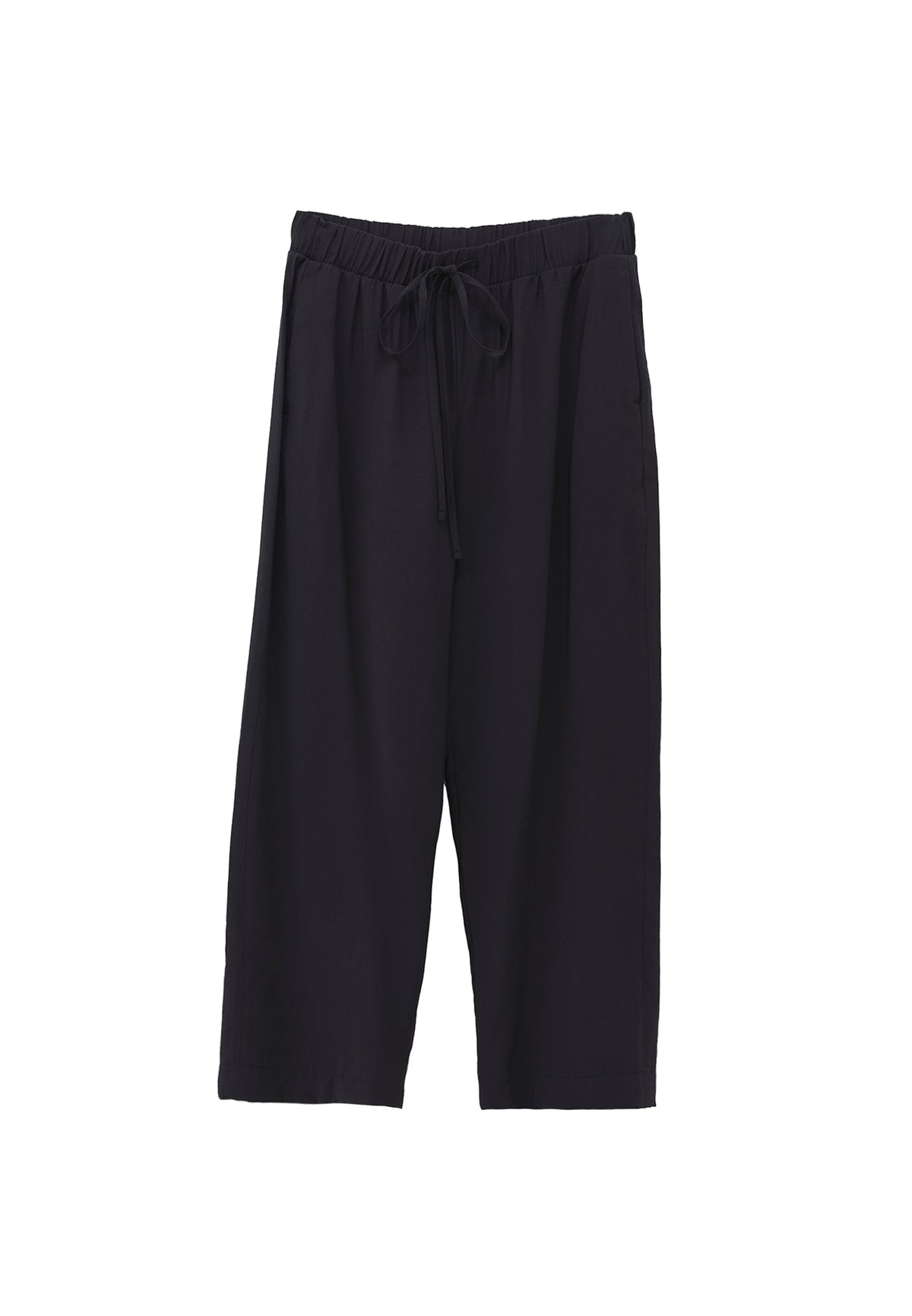 High Waist Elastic Pants - Black