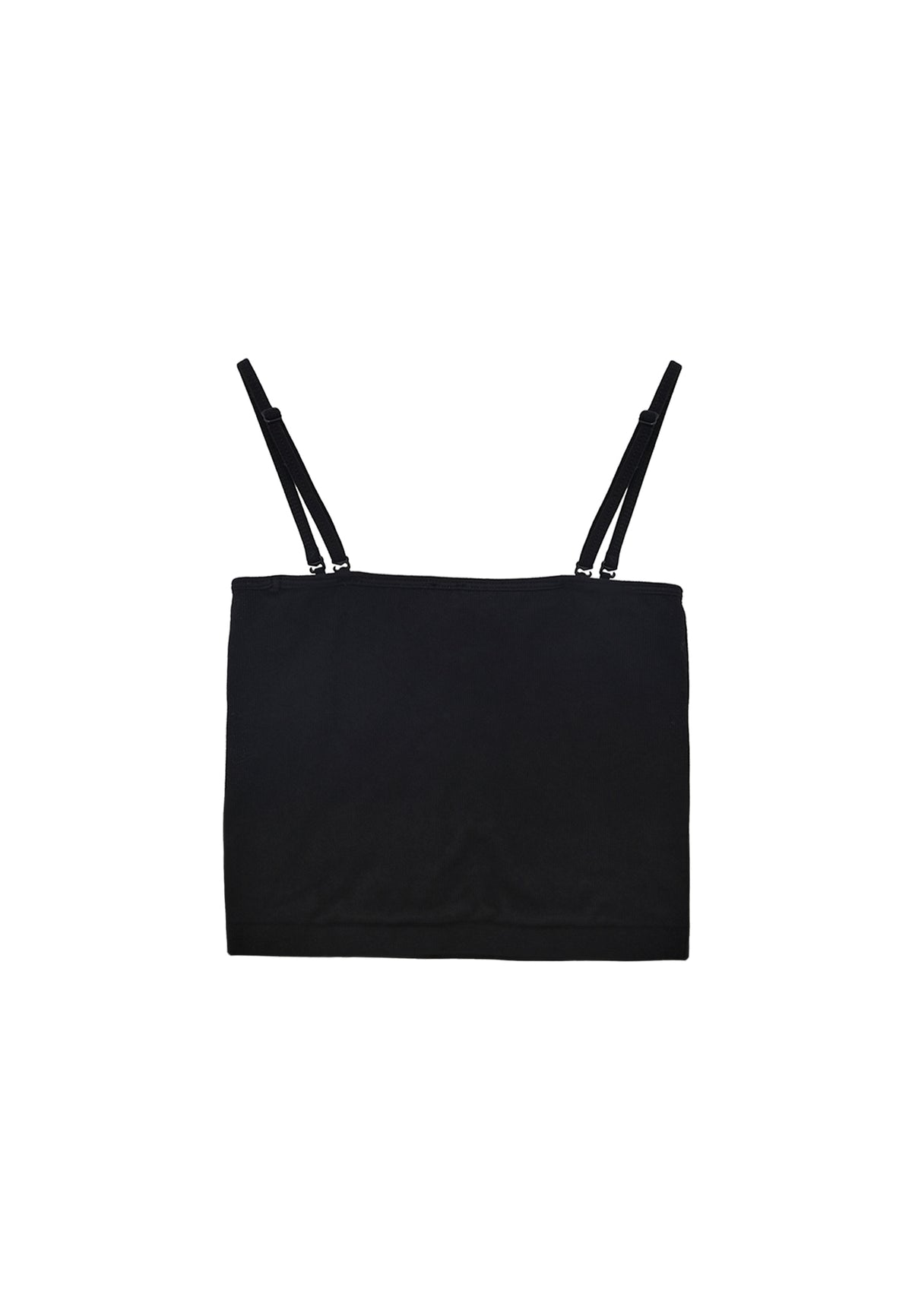 Jacquard Strapless Sleeveless Top - Black