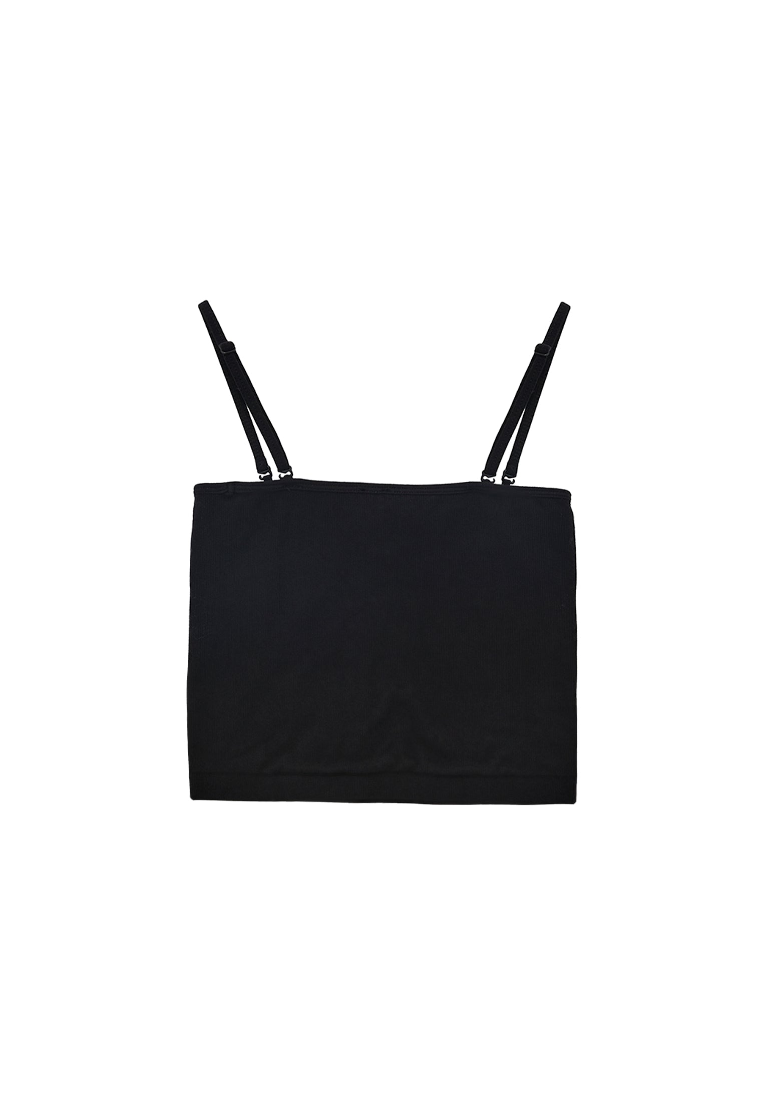 Jacquard Strapless Sleeveless Top - BLACK