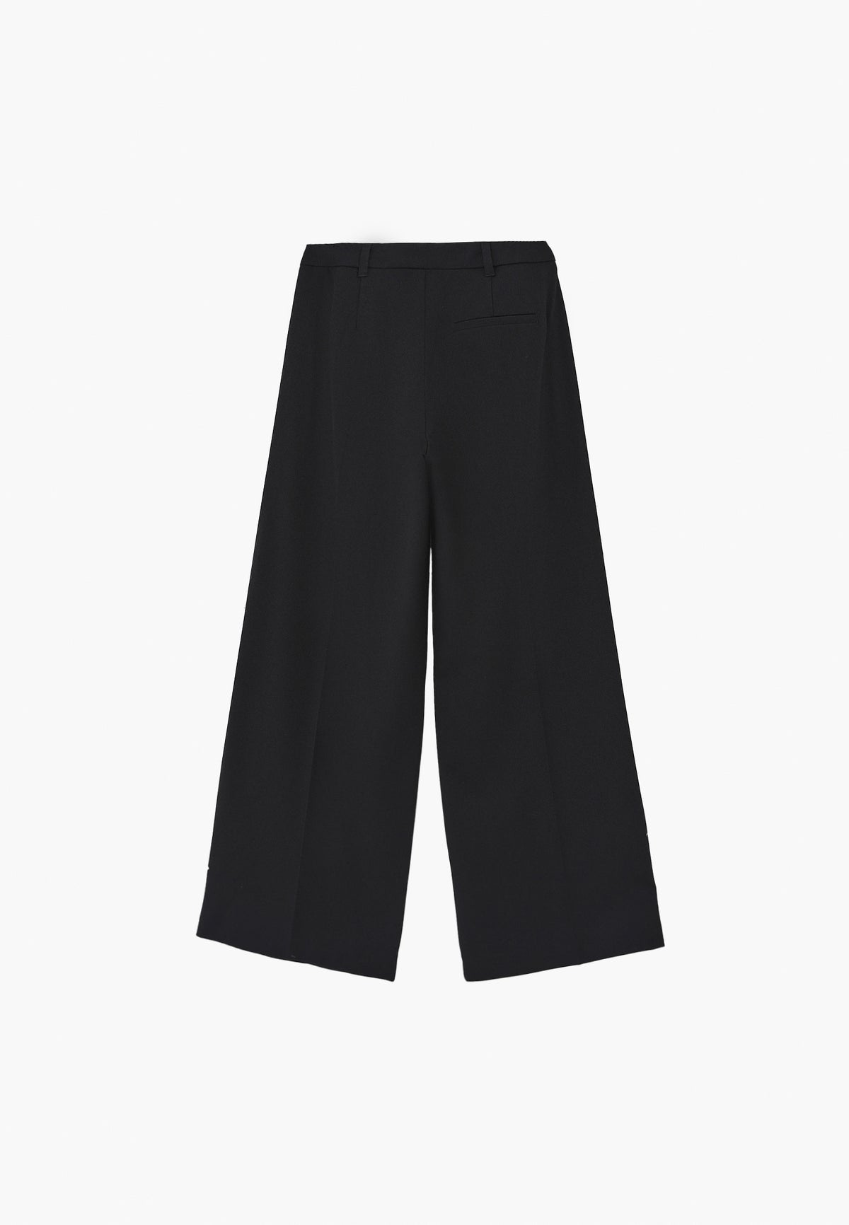 Pleated Wide Leg Pants - Black