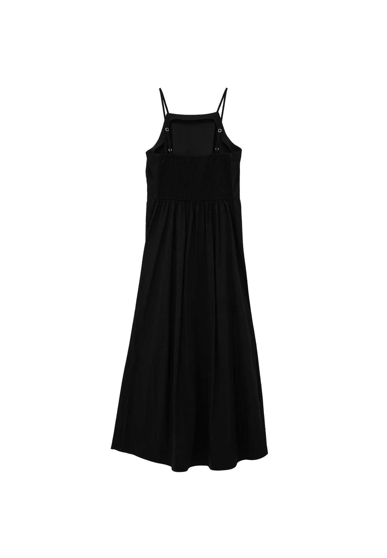 Halter Neck Long Dress - BLACK