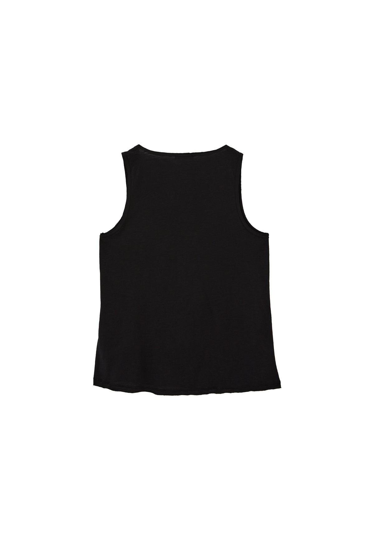 Tank Top With Modal Content - Black