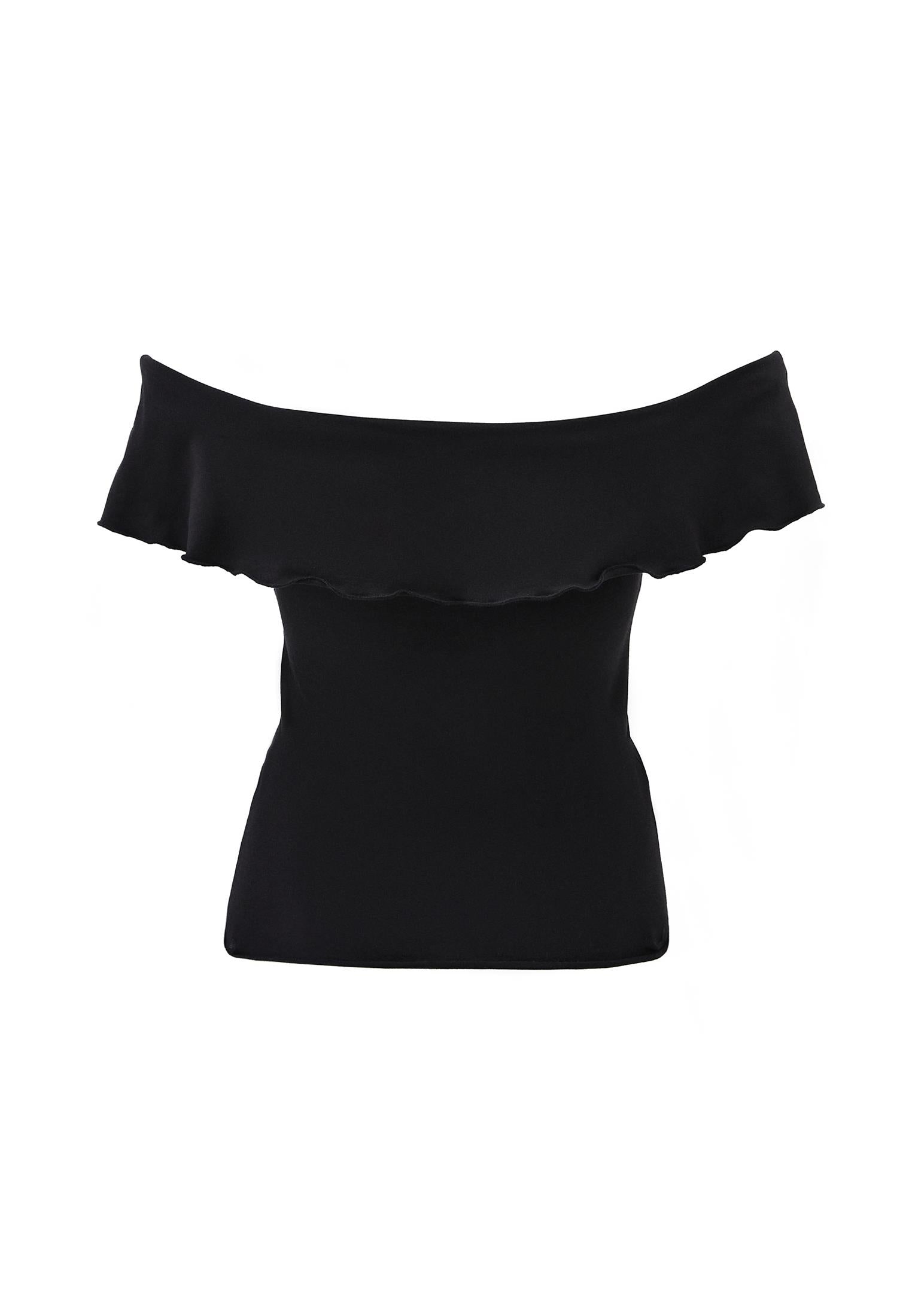 Asymmetric Blouse - BLACK