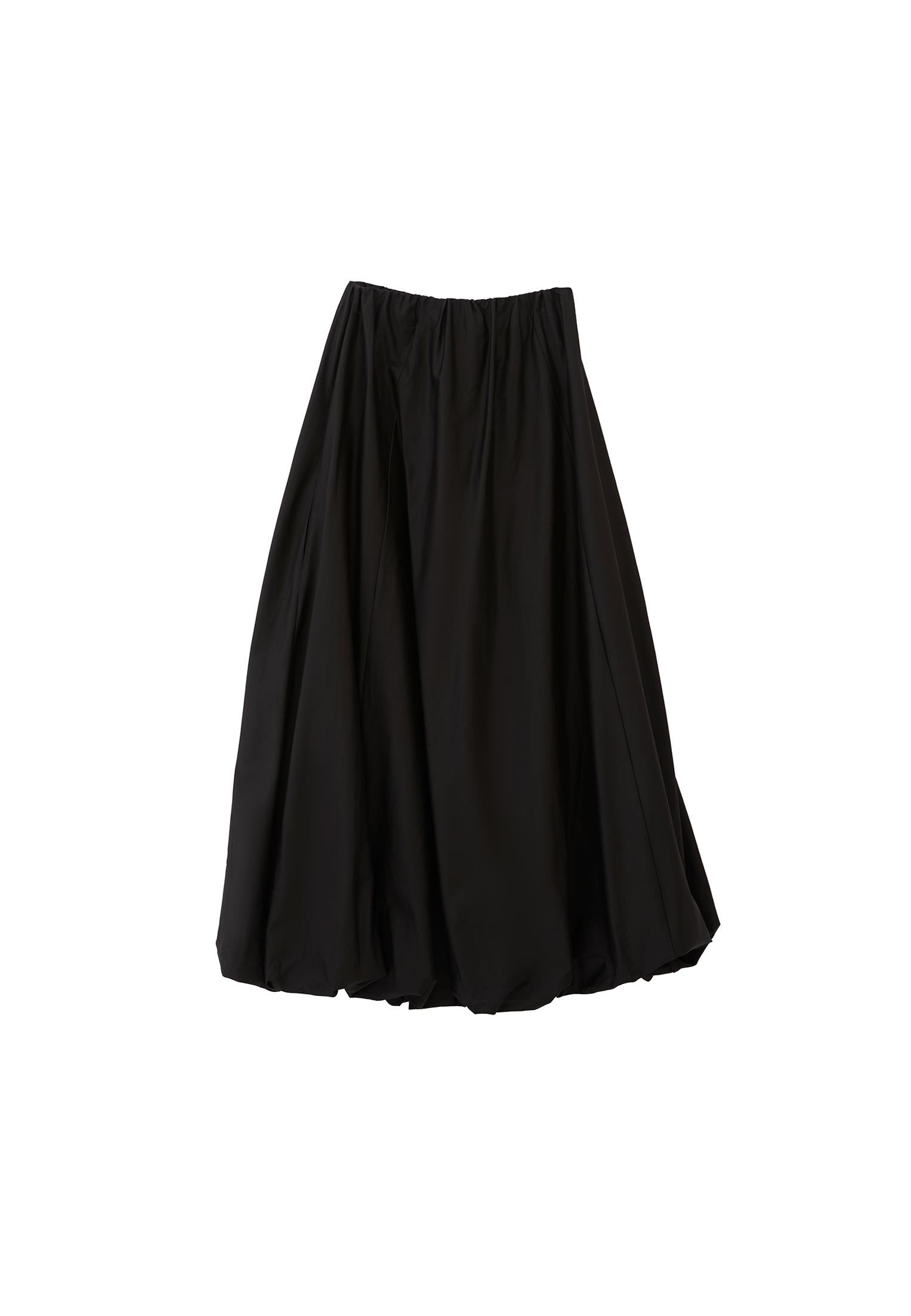 Strapless Balloon Form Summer Dress - BLACK