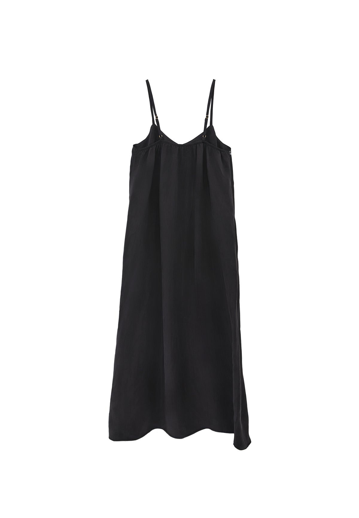 V Neck Strappy Dress - Black