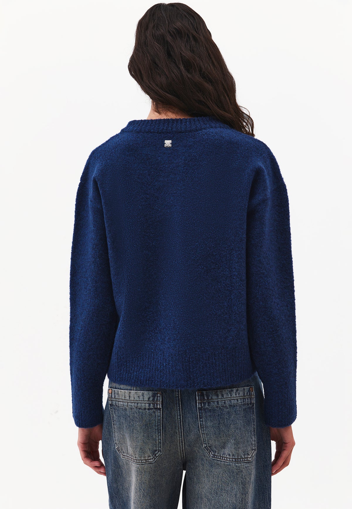 Button Detailed Short Cardigan - Blue