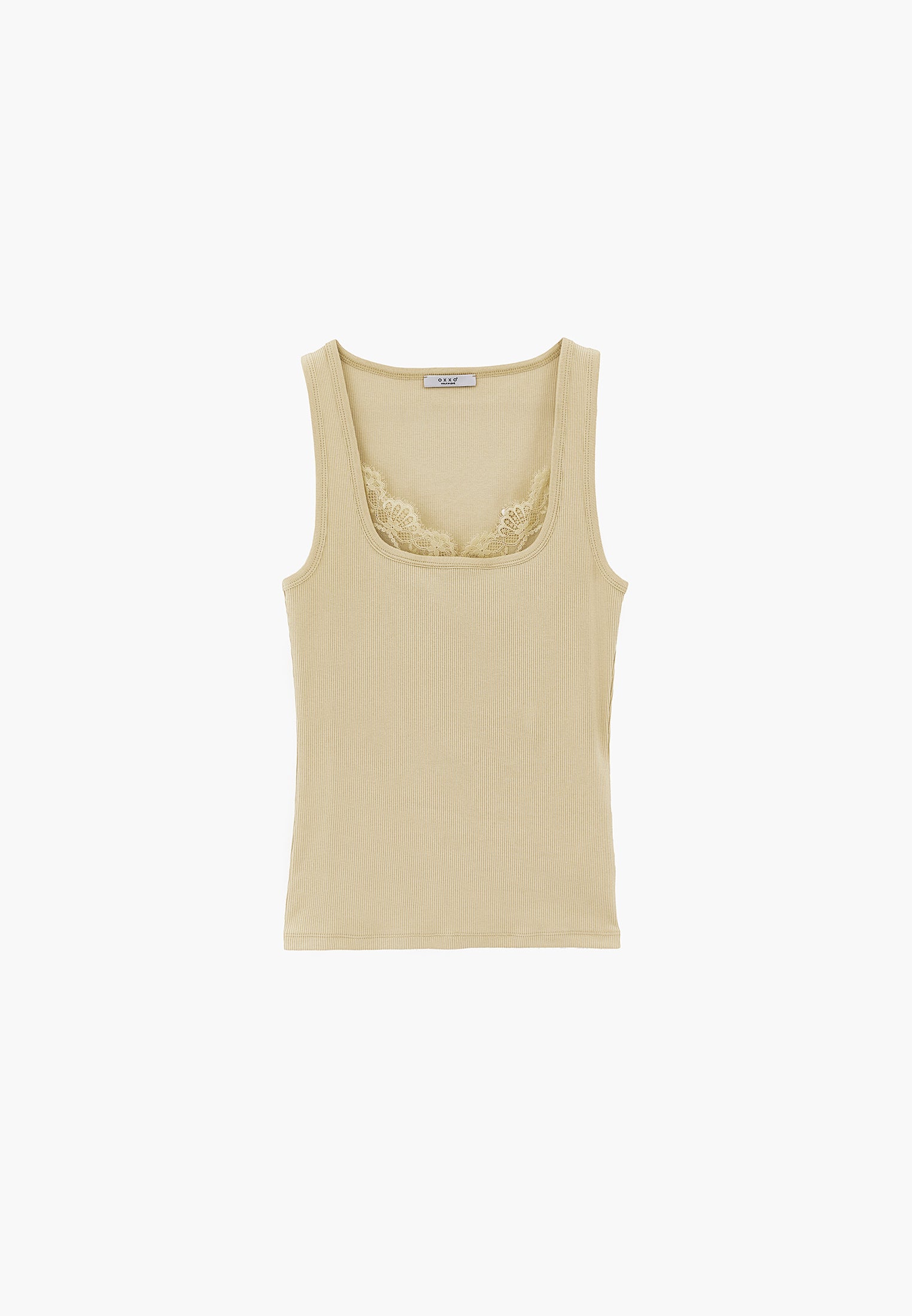 Sleeveless Bodycon Tank Top with Square Neckline - BOG
