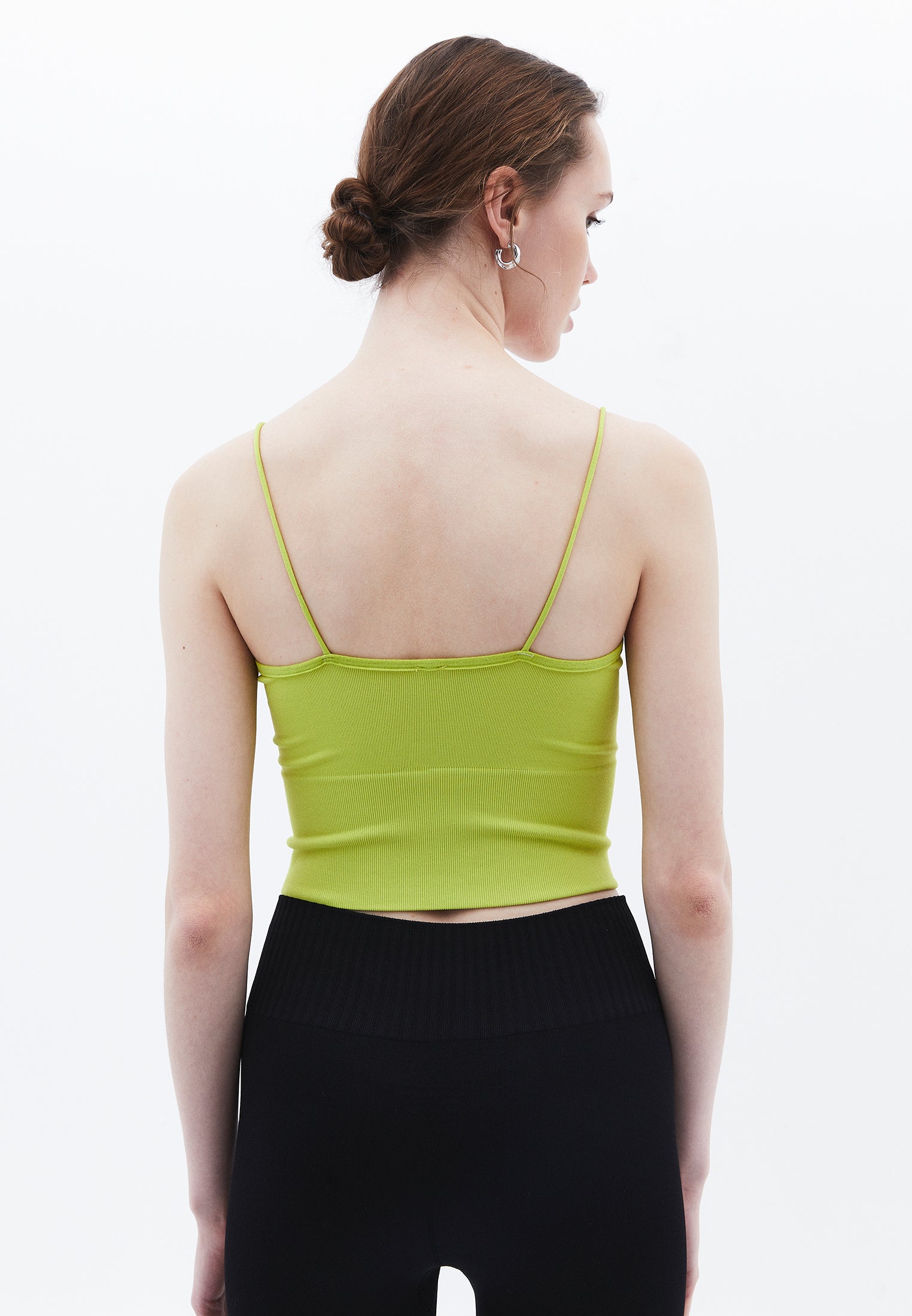 V Neck Tank Top - BRIGHT CHARTREUSE