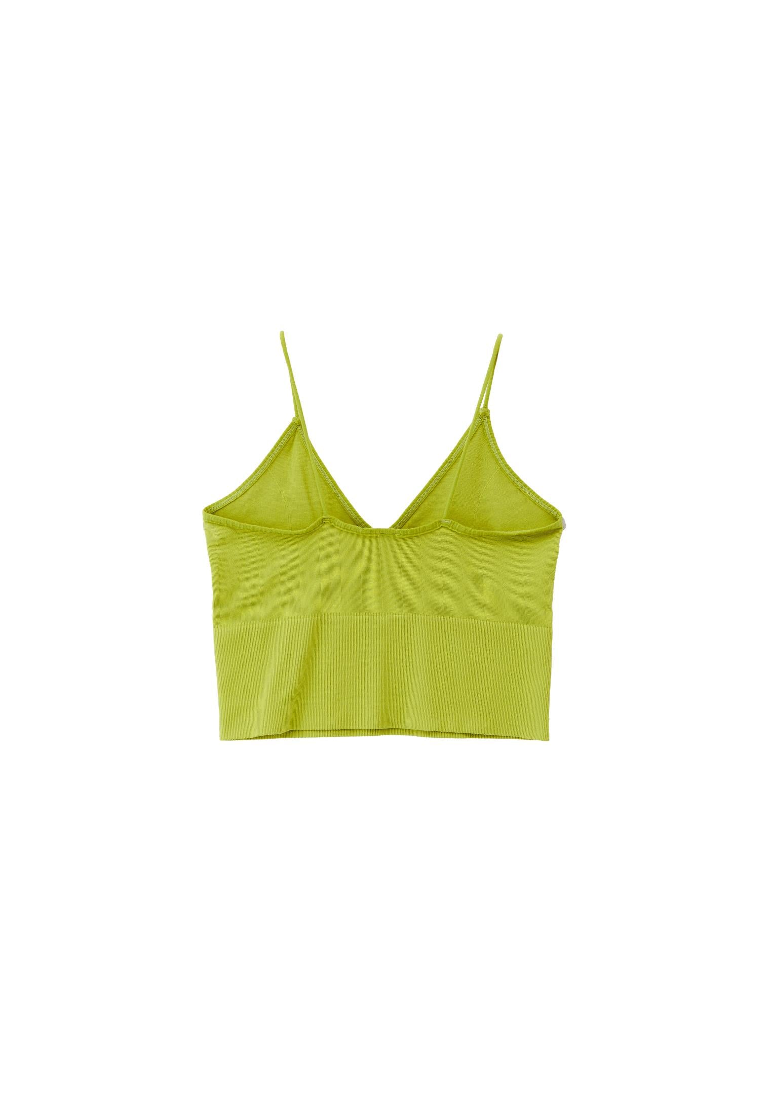 V Neck Tank Top - BRIGHT CHARTREUSE