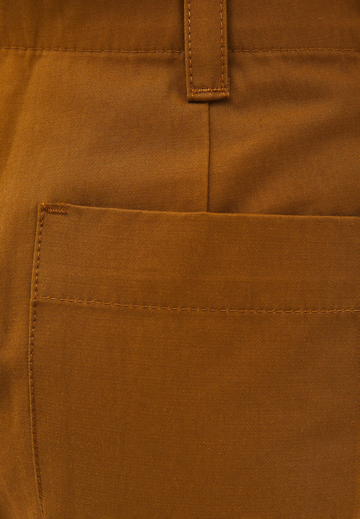 Straight Leg Pants with Ultra High Waist and Belt Detail - BRONZE BROWN